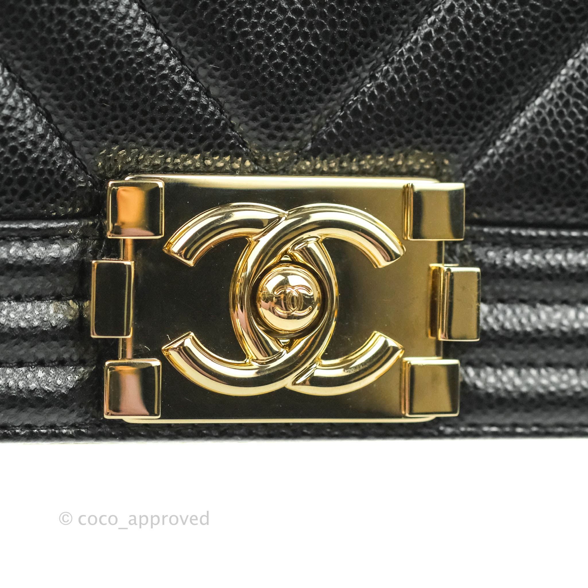 Chanel Boy Chevron Medium Black Caviar Gold Hardware Bag - Luxury Designer Handbag for Women | Perfect for Evening Parties, Weddings & Special Occasions