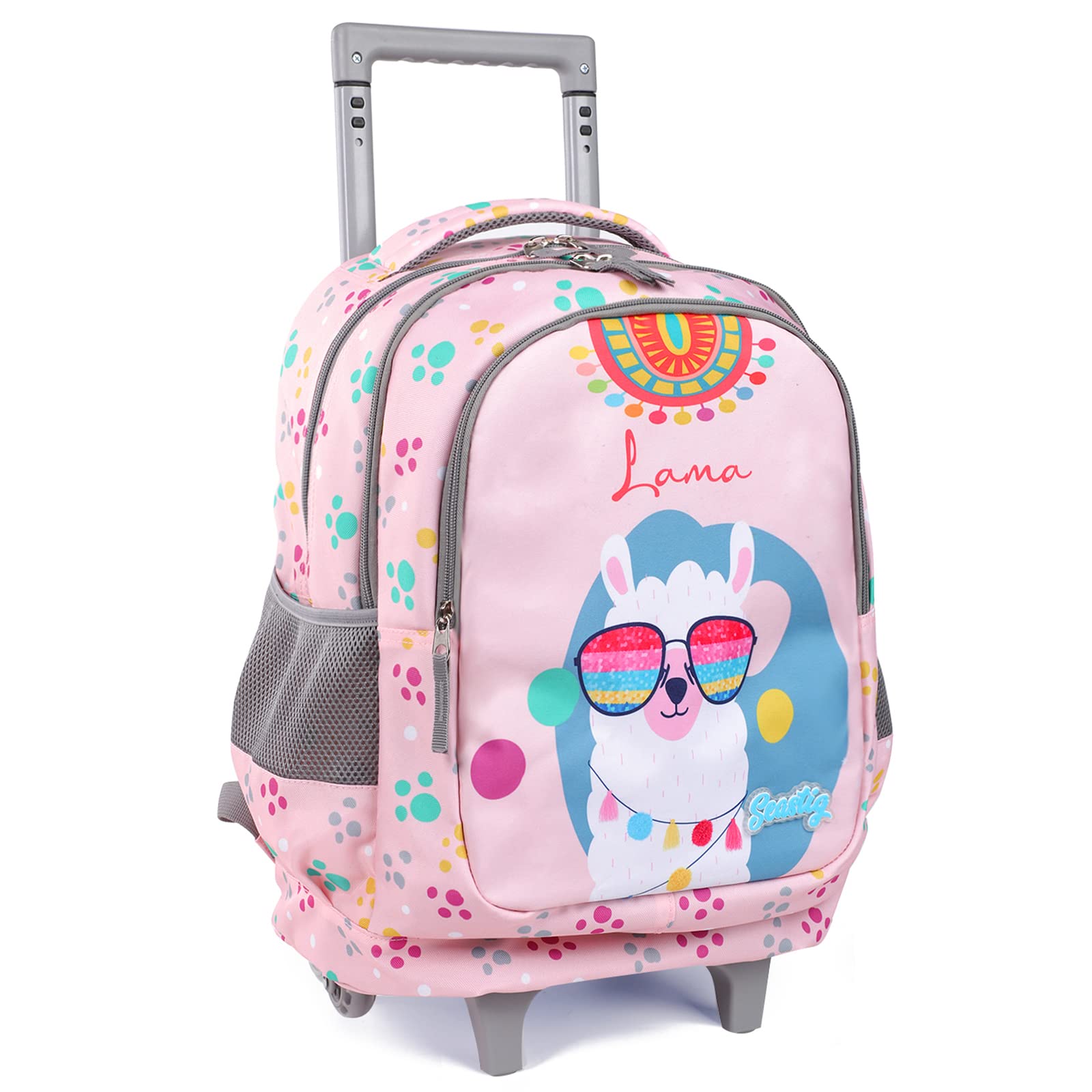 Seastig 18in Rolling Backpack for Kids - Wheeled School Backpack with Double Handle & Wheels - Perfect for School, Travel, and Daily Commute