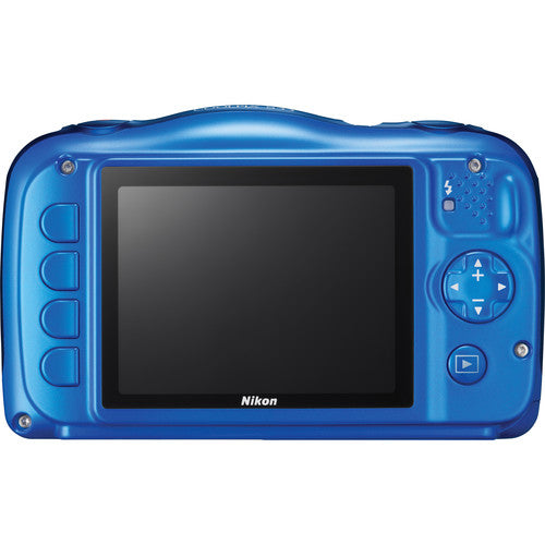 Nikon COOLPIX S33 Waterproof Digital Camera 16MP HD 1080p Video (Blue) - Perfect for Travel, Snorkeling & Family Adventures