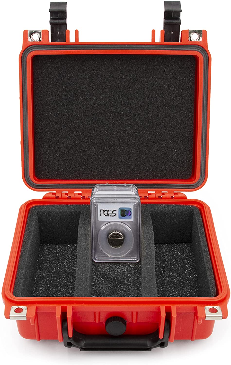 CASEMATIX Graded Coin Holder Case - Waterproof Storage Box for PCGS & NGC Coin Slabs (Fits 40+ Models) with Customizable Foam Insert | Perfect for Coin Collectors, Dealers & Secure Transportation