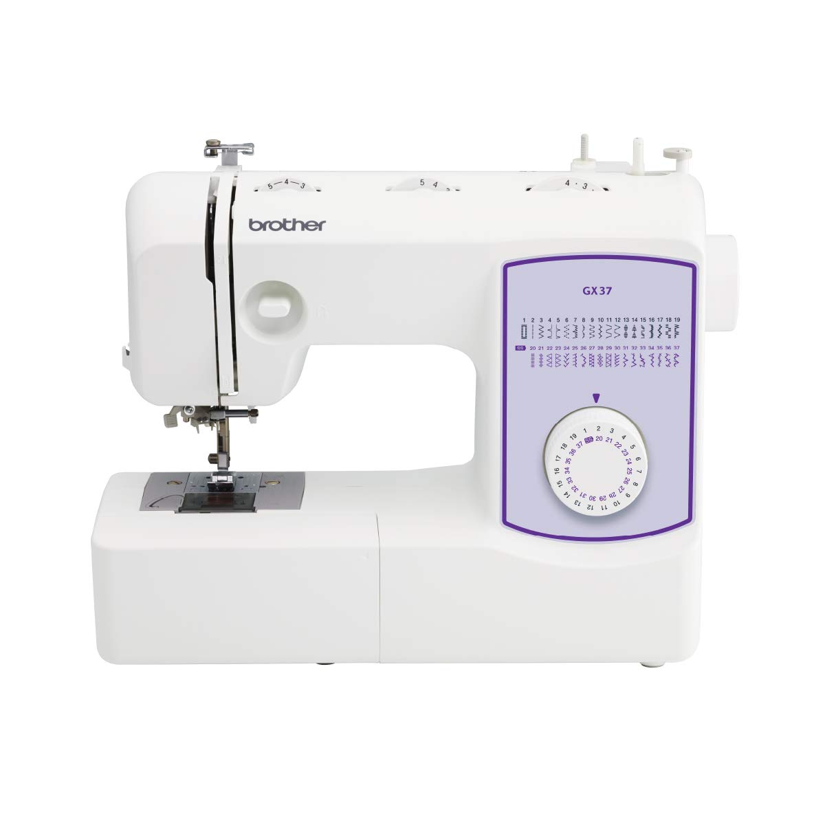 Brother GX37 Sewing Machine with 37 Built-in Stitches & 6 Included Sewing Feet - Perfect for Quilting, Dressmaking, and DIY Crafts