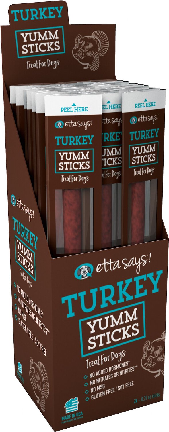Etta Says! Turkey Yumm Sticks for Dogs – Natural Dog Treats for Training, Chewing & Rewards | Grain-Free, High-Protein Snacks