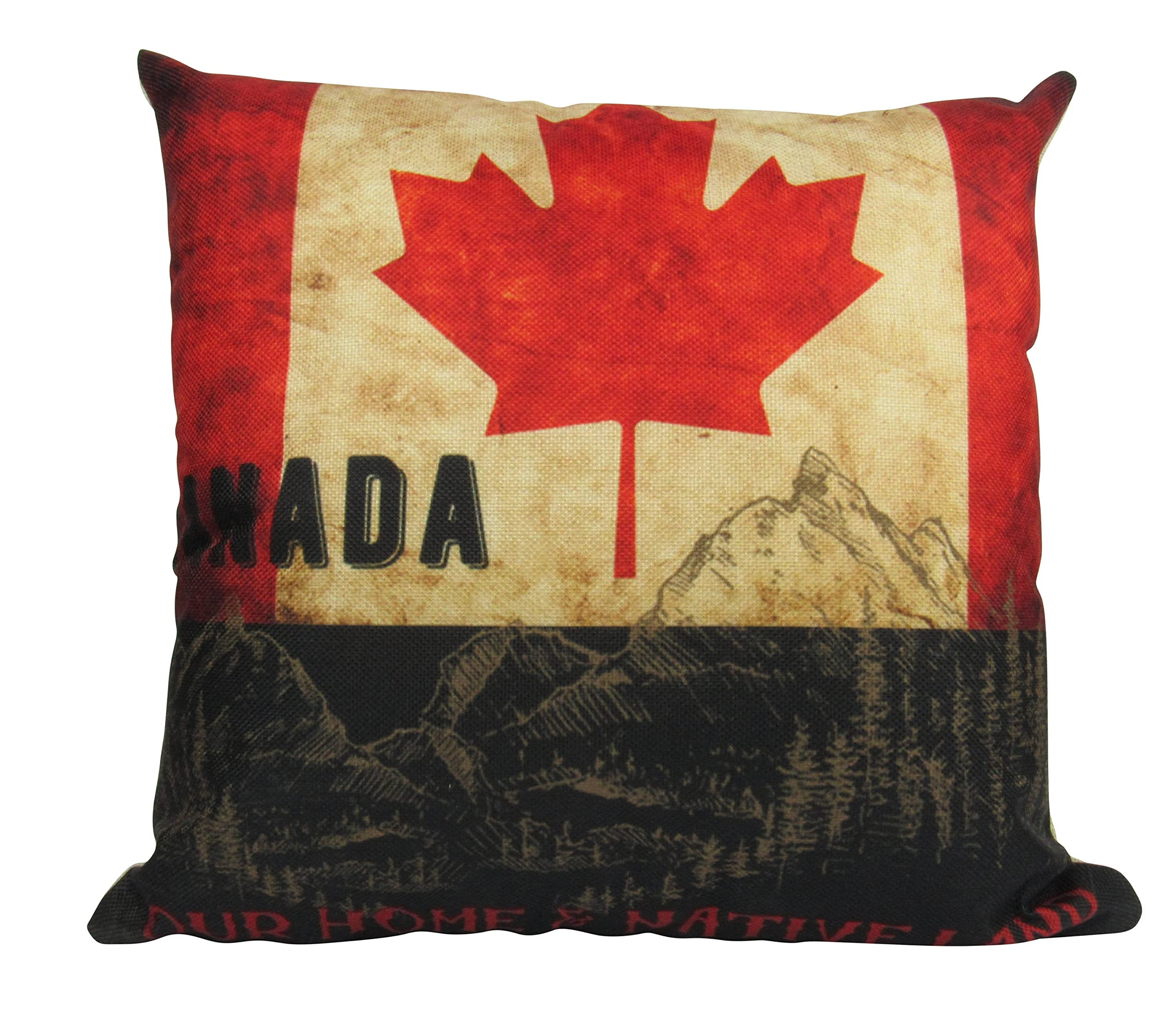 Canadian Flag Pillow Cover - Patriotic Throw Pillow for Home & Bedroom Decor - Perfect Canada-Themed Gift for Ontario Residents & Canadians