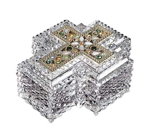 Elegant Cross Jewelry Box - Premium Gift Box for Necklaces, Rings & Bracelets - Perfect for Religious Gifts, Wedding Favors & Jewelry Storage