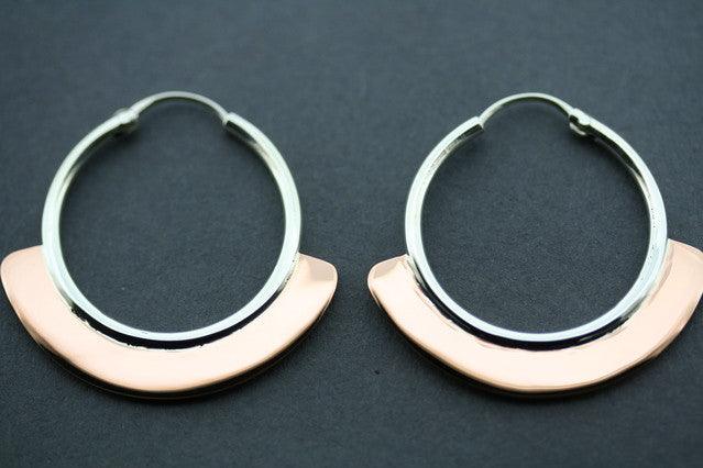 Stylish Copper & Silver Hoop Earrings for Women - Trendy Boho Jewelry for Everyday Wear & Special Occasions