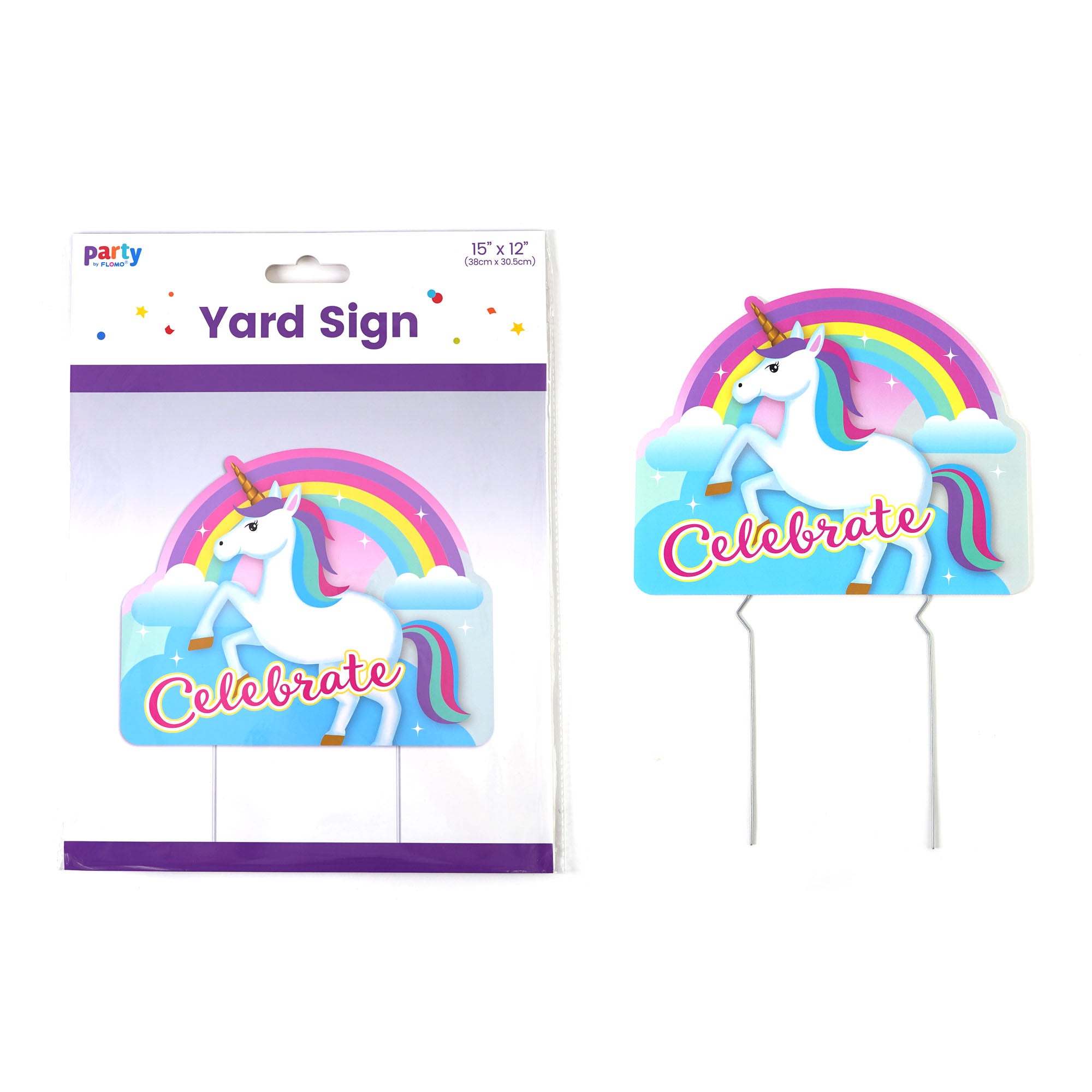 12x15 Unicorn Yard Sign - Outdoor Decorative Lawn Sign for Birthday Parties, Baby Showers & Garden Decor
