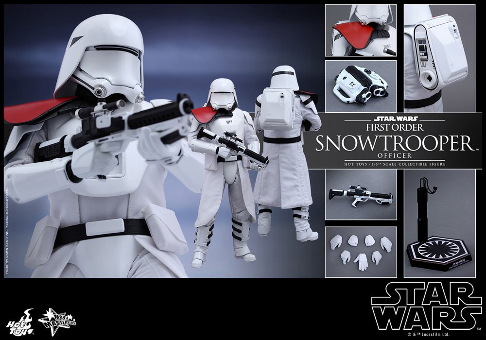 1:6 Scale Star Wars The Force Awakens First Order Snowtrooper Officer Action Figure - Hot Toys Collectible White Snowtrooper for Display & Gift - Perfect for Star Wars Fans and Model Collectors