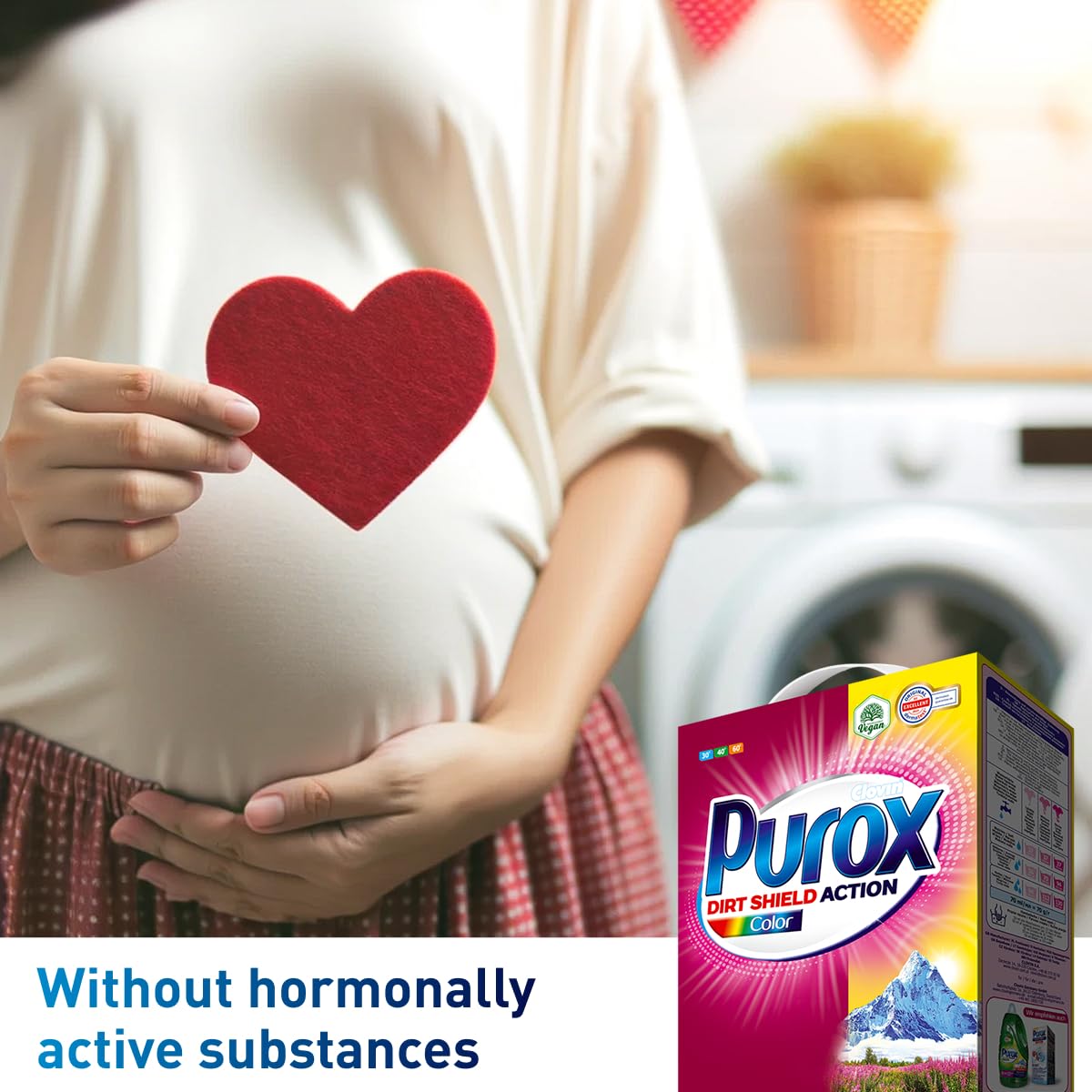 PUROX Color Laundry Detergent Powder in Box (142 WL) 10kg - Powerful Stain Removal for Whites & Colors, Ideal for Family Laundry & Bulk Washing