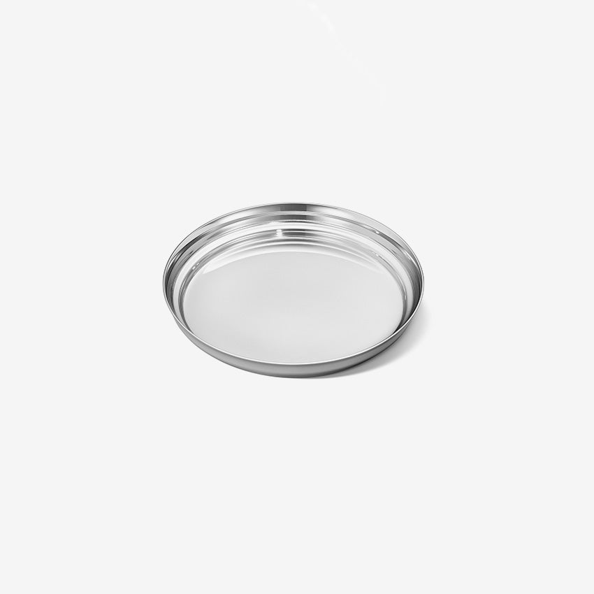 Georg Jensen Manhattan Coaster Set - Premium Stainless Steel Drink Coasters for Home & Bar - Elegant Silver Drink Holders for Coffee Tables, Dining Tables & Office Desks