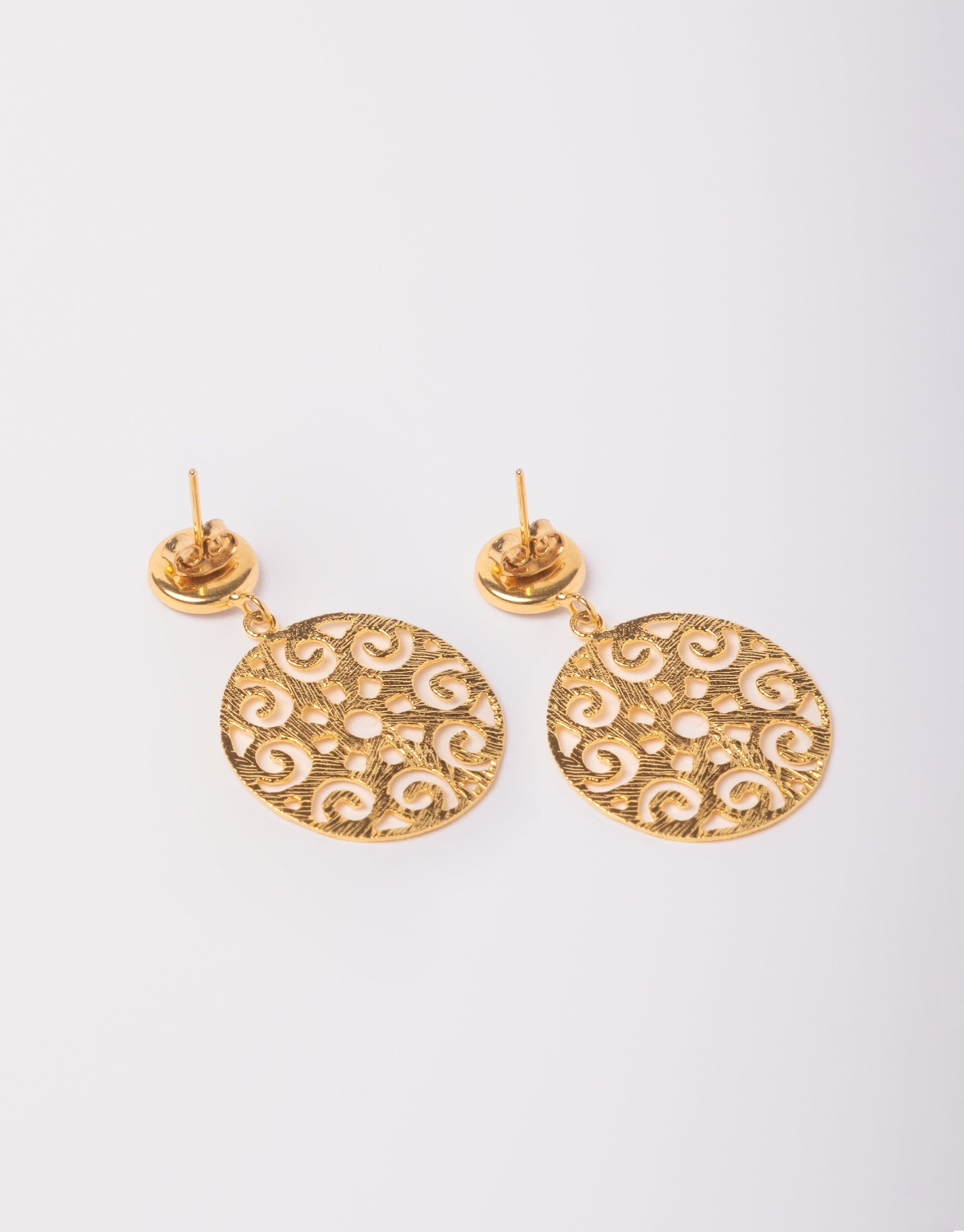 24K Gold Plated Stud Earrings for Women - Elegant White & Gold Hoop Earrings - Perfect for Everyday Wear, Parties & Special Occasions