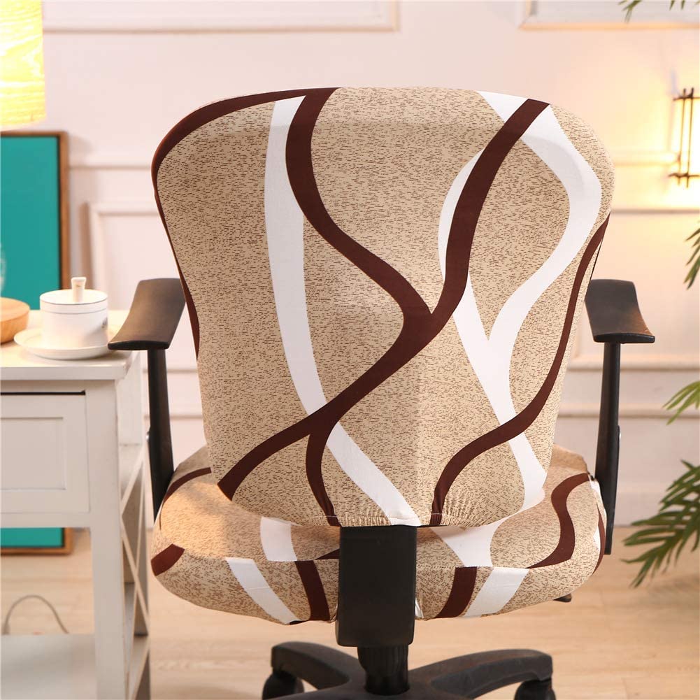 Melaluxe Universal Stretchable Office Chair Cover - Protective Slipcover for Computer & Desk Chairs | Perfect for Home Office, Gaming & Workspace Decor