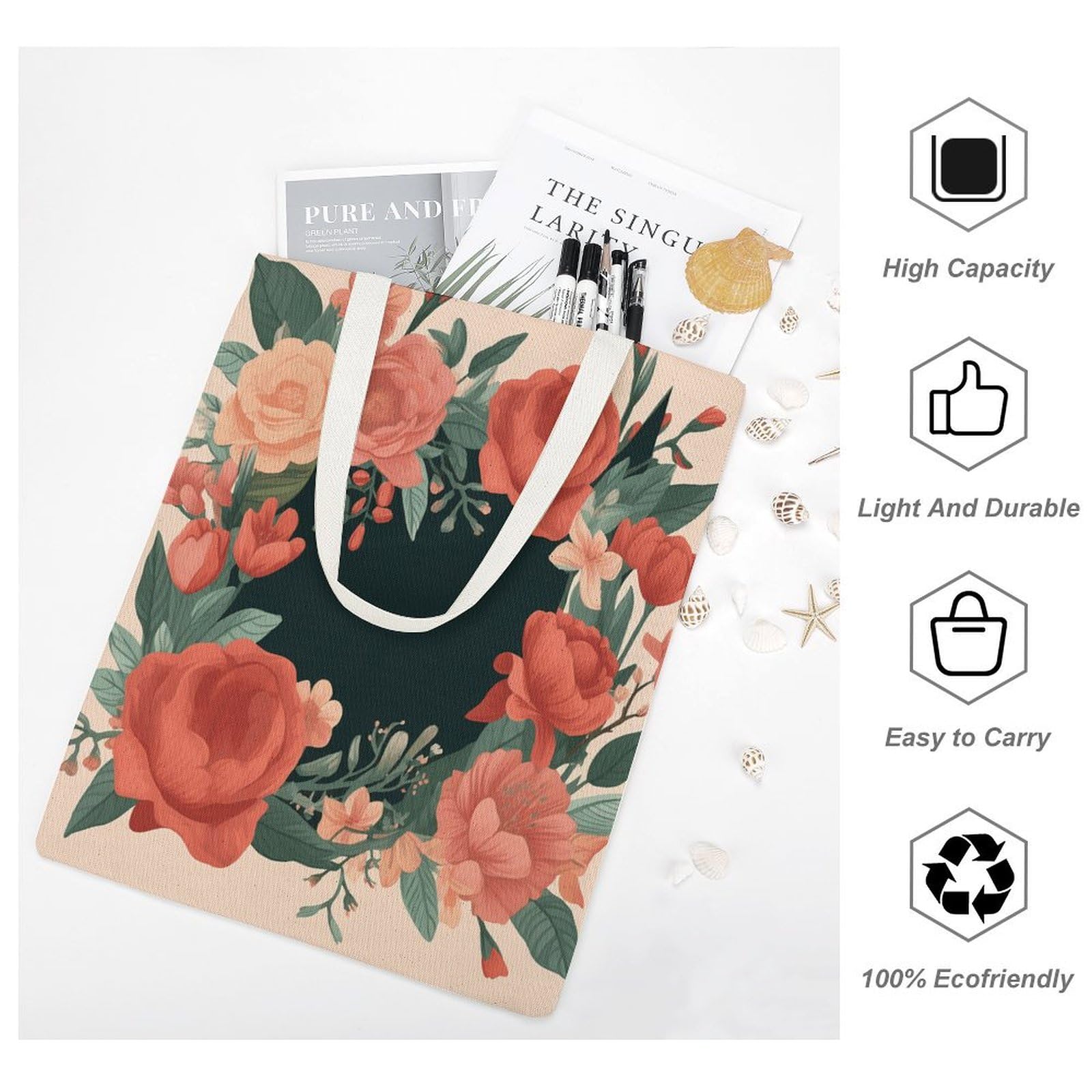 NQLYUT Canvas Tote Bag - Durable Laptop Handbag, Grocery & Music Shoulder Bag for Women, Crossbody Bag for Travel, Work & Daily Use