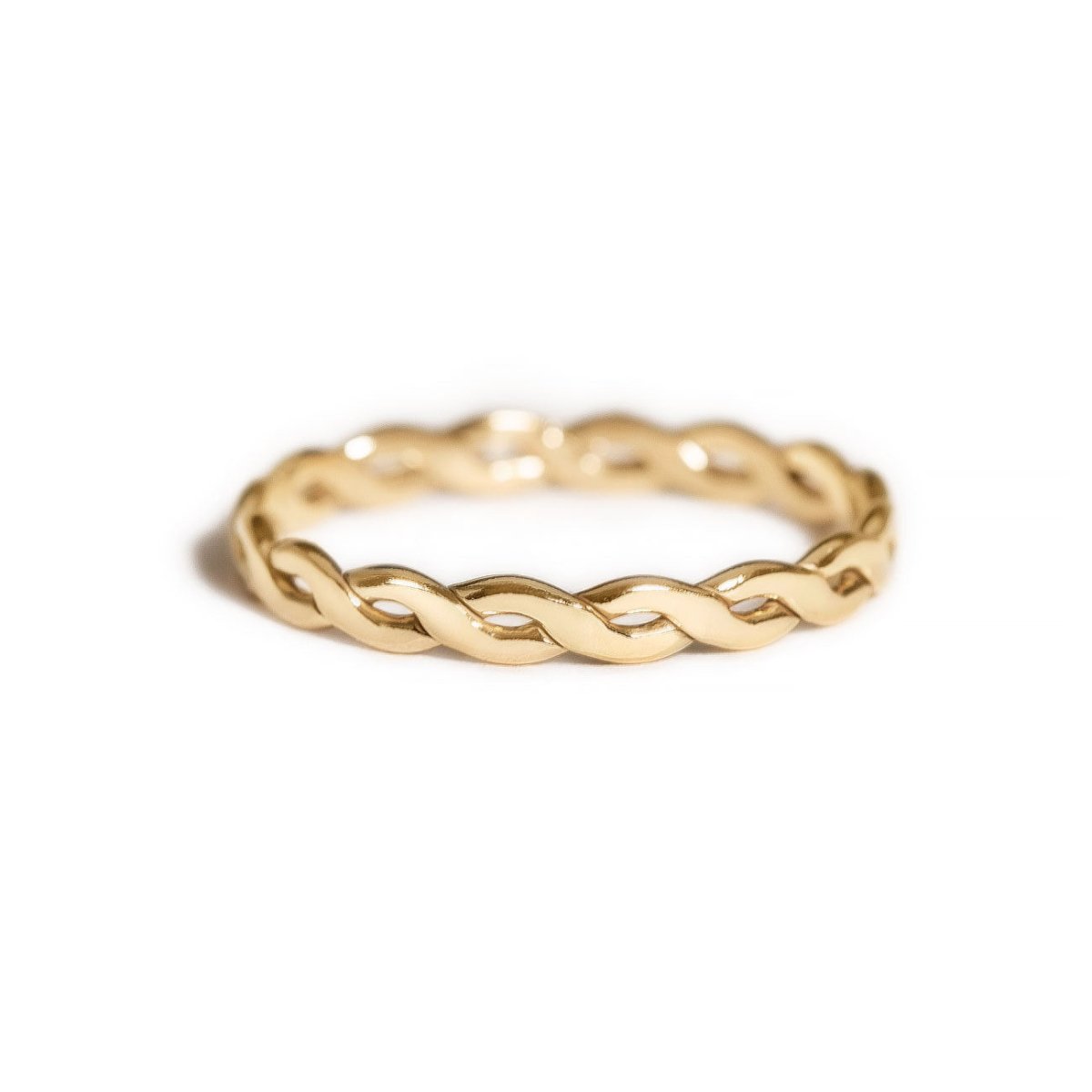 14K Gold Filled Woven Ring - Dainty Stackable Jewelry for Women, Perfect for Everyday Wear & Special Occasions