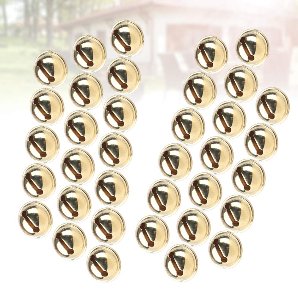 BESPORTBLE 100Pcs Golden Rustic Jingle Bells for Christmas DIY Crafts, Holiday Decorations, Sleigh Ornaments, Pet Christmas Tree Decor, Festive Home & Party Decoration