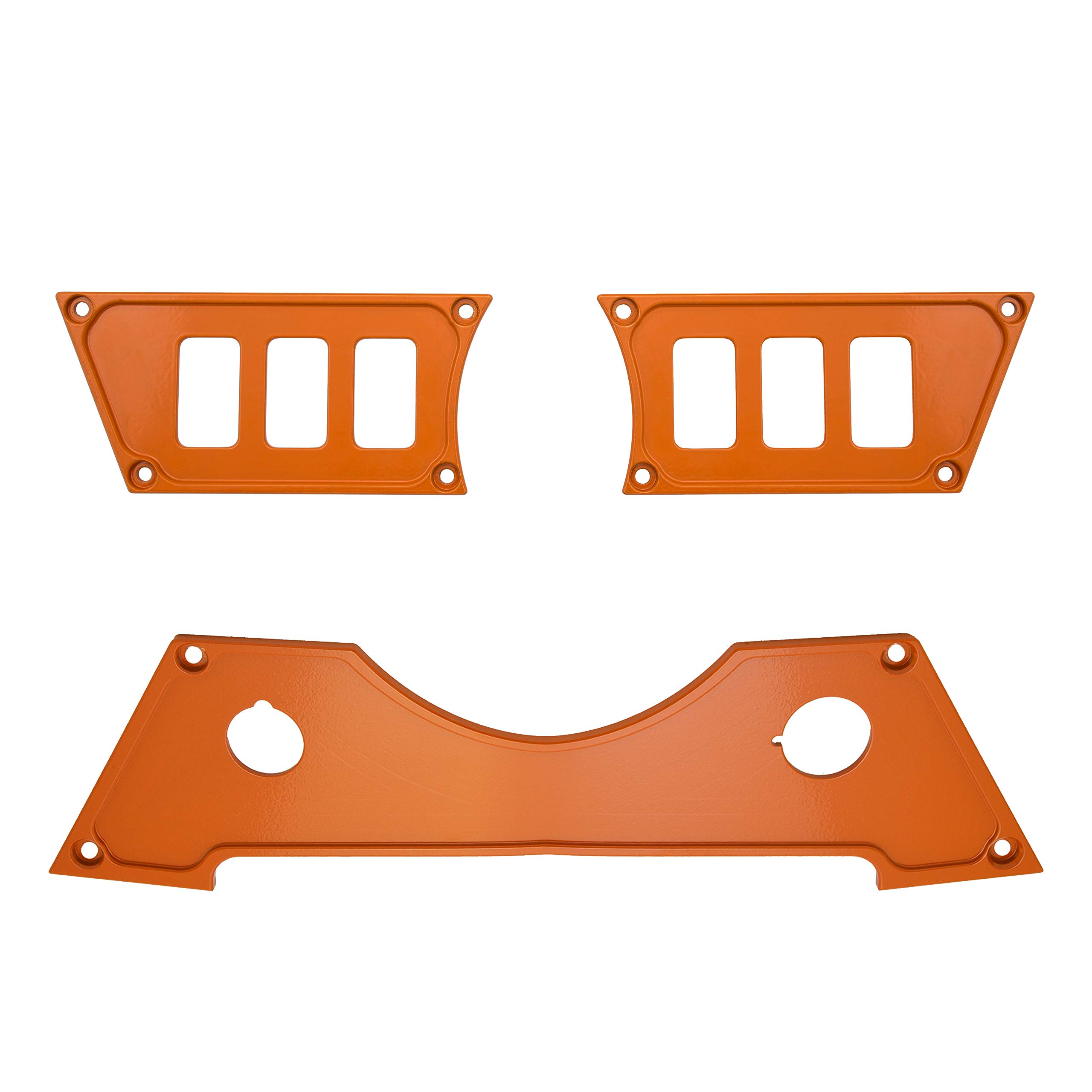 STV Motorsports SDP6 Aluminum Dash Panel Rocker Switch Plates for Polaris RZR XP 1000 - 6 Rocker Switch Mounting Plate (Orange-FS) | Off-Road Accessories for UTV & Side-by-Side Vehicles