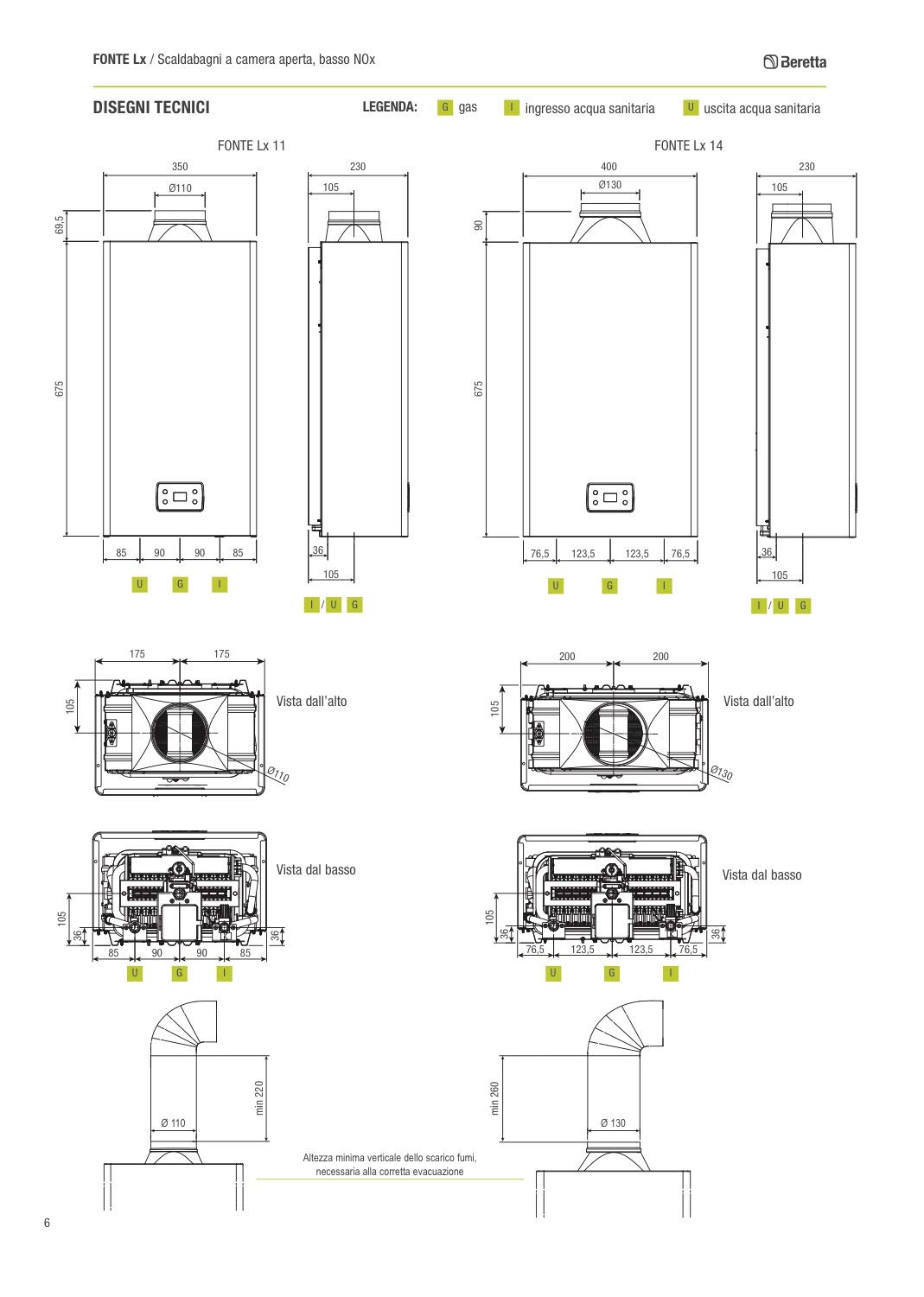 Beretta LX 11 Gas Water Heater - Compact & Efficient for Home Use