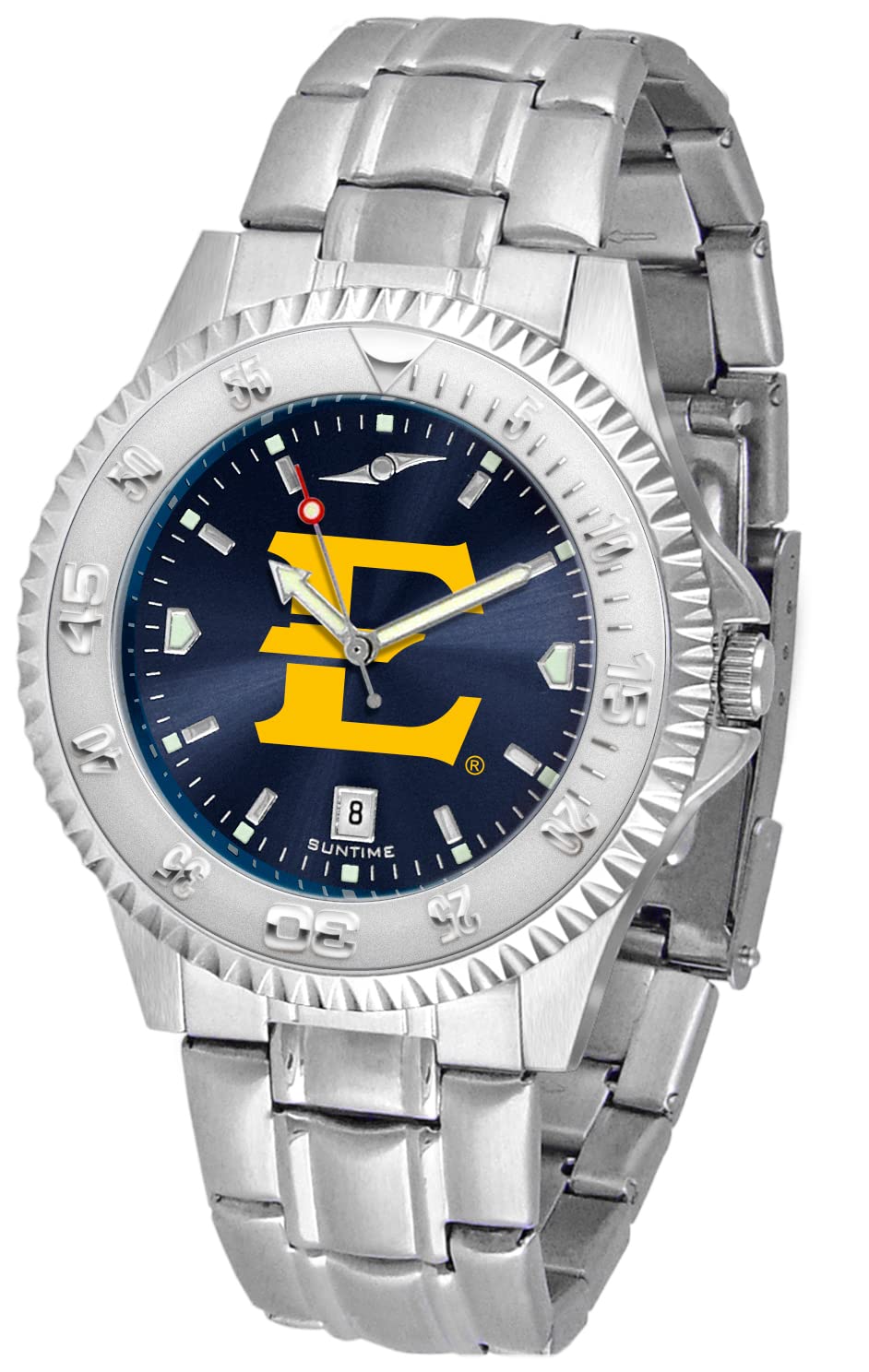 Sun Time East Tennessee State Buccaneers Men's Steel Watch with Anochrome Dial - Durable Sports Watch for College Fans, Gifts & Everyday Wear