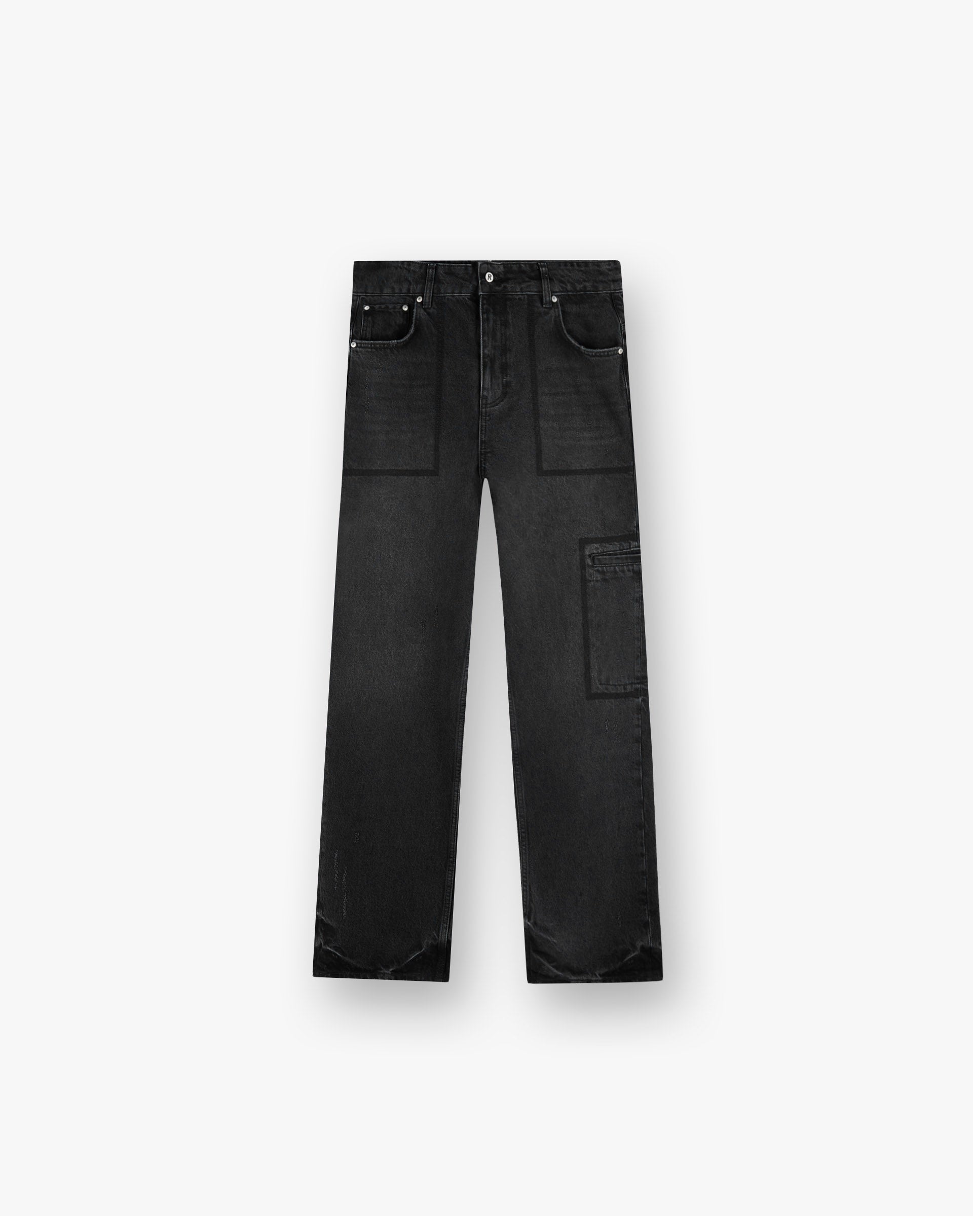 R3 Drive Denim Jeans for Men - Jet Black Wash Slim Fit Stretch Comfortable Denim Pants | Perfect for Casual Wear, Work & Night Out
