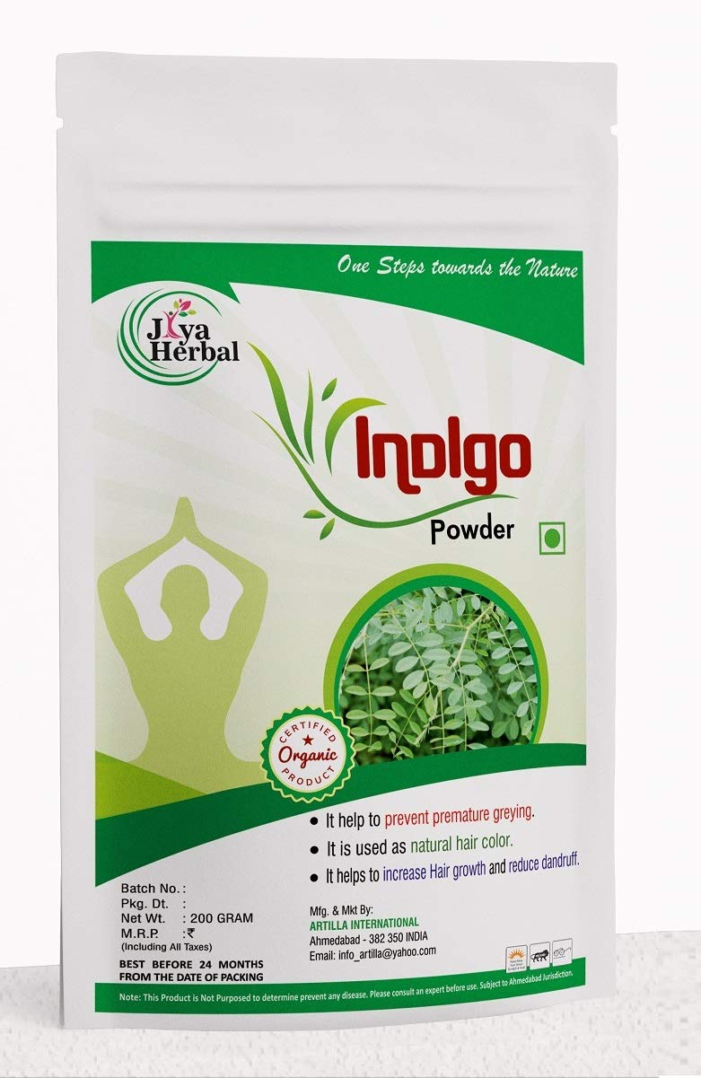 Pure Indigo Powder (Indigofera Tinctoria) for Natural Hair & Beard Dye - 200g | Herbal Black Hair Color | Safe & Chemical-Free | Perfect for Gray Coverage & DIY Hair Coloring at Home