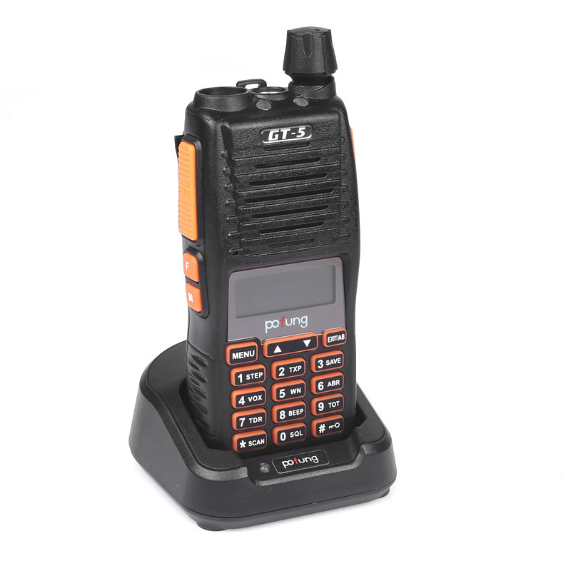 Baofeng GT-5 Two-Way Radio with Programming Cable - Long Range Walkie Talkie for Outdoor Adventures, Hiking, and Emergency Communication
