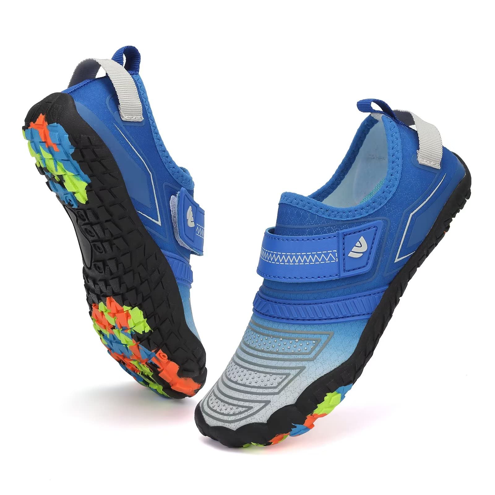 Boys & Girls Water Shoes - Lightweight Comfortable Sole for Easy Walking | Athletic Slip-On Aqua Socks with 5 Toe Design (Toddler/Little Kid/Big Kid) | Perfect for Beach, Pool, Surfing & Water Sports