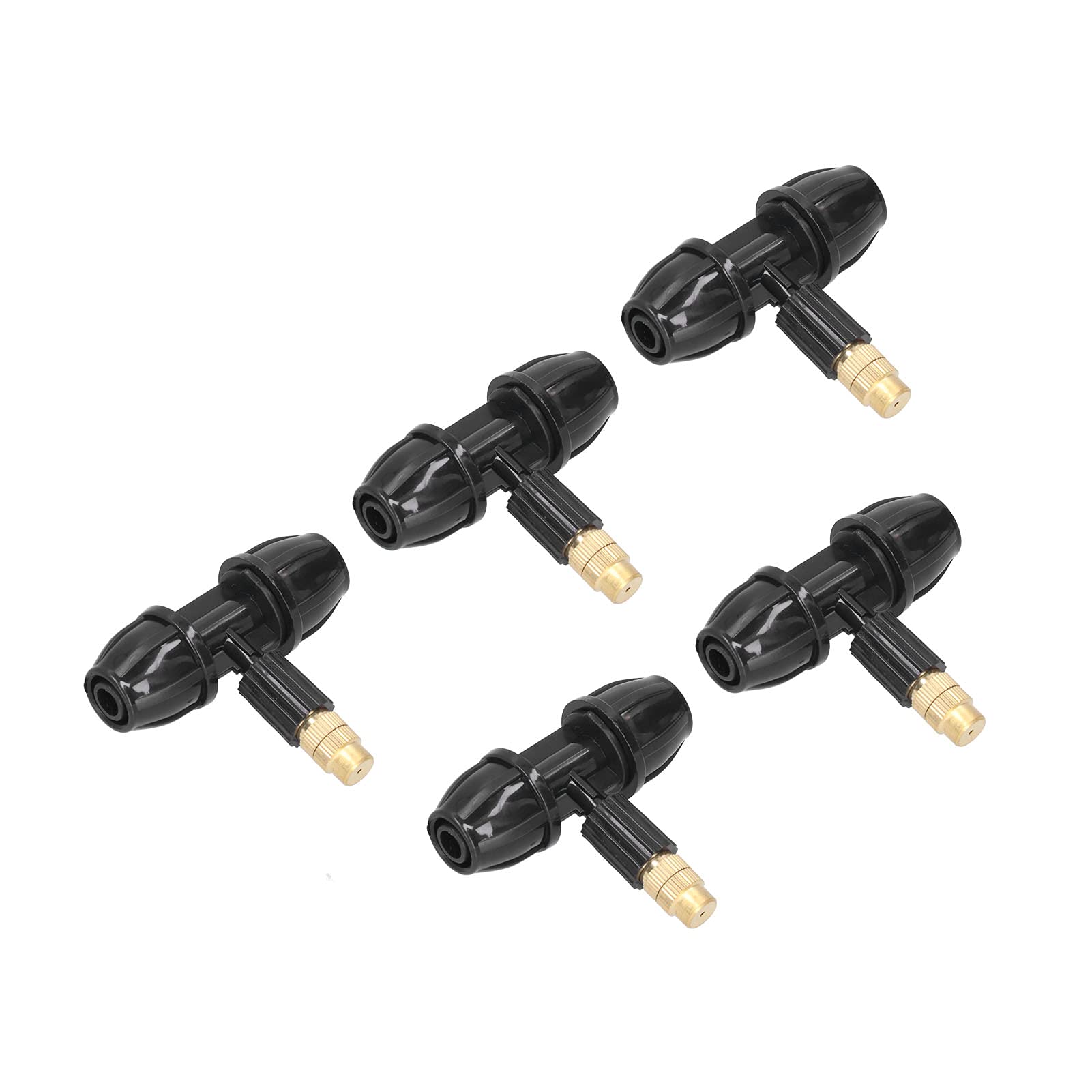 BRDI Tee Misting Nozzle - Easy to Install Wear-Resistant Garden Hose Connector with Tee Lock for 9/12mm Water Hoses | Perfect for Outdoor Cooling, Plant Watering & Greenhouse Hydration