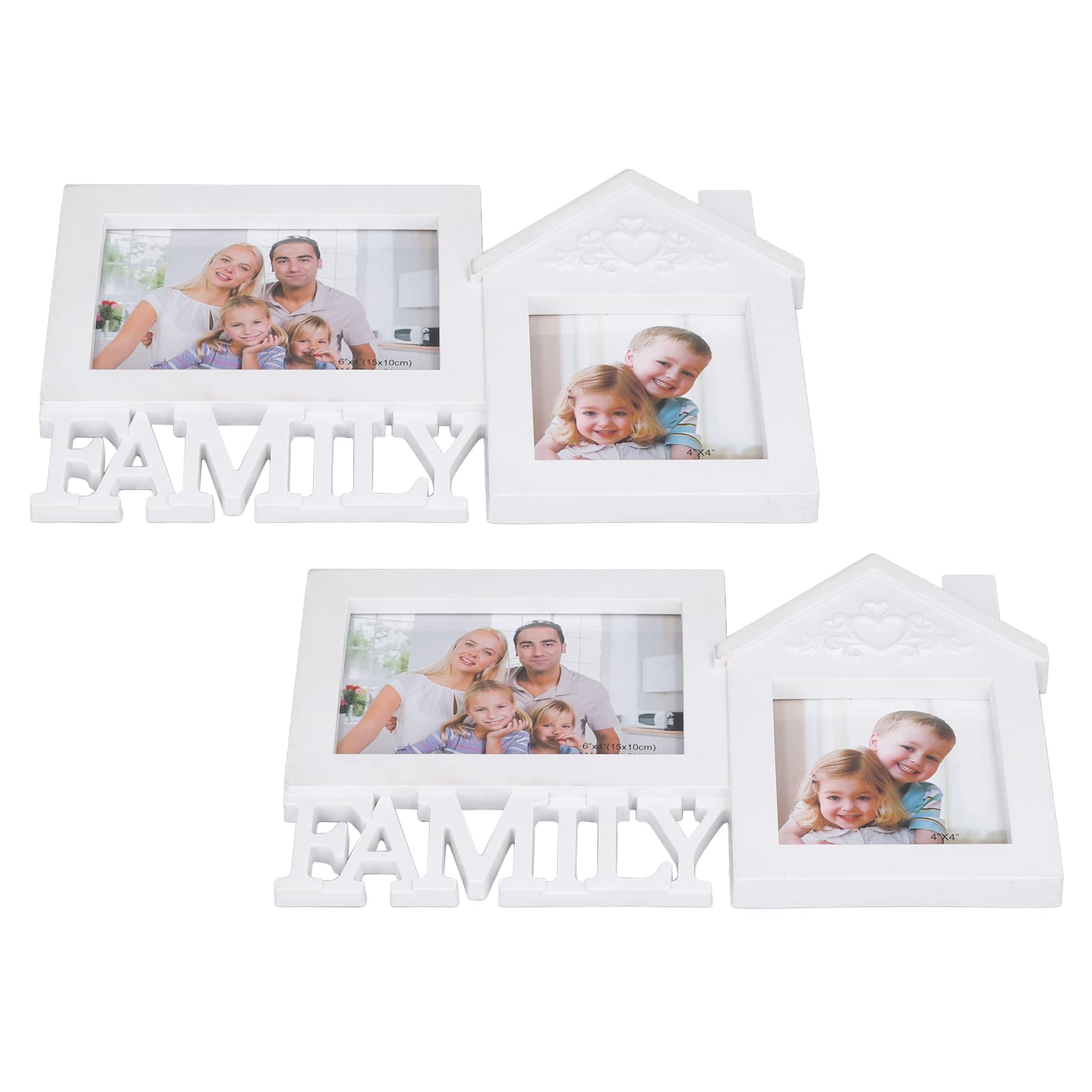 Jeanoko Family Picture Frames Set of 2 - Elegant Home Decor Photo Frames for Wall or Tabletop Display - Perfect for Living Room, Bedroom & Office Decorations