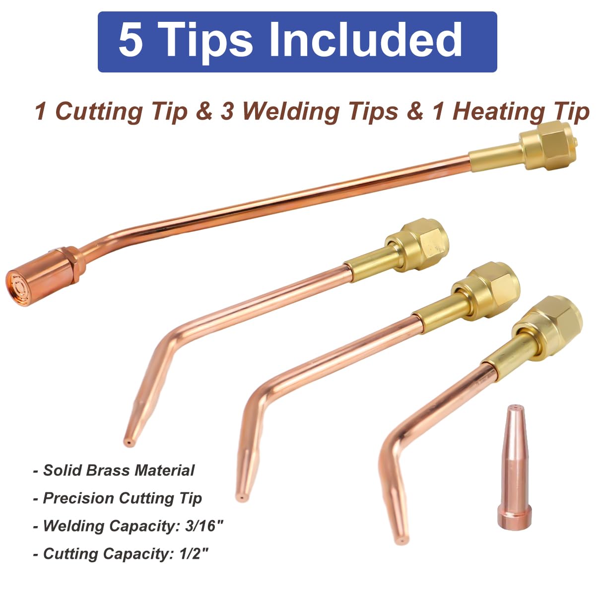 Oxy Acetylene Torch Kit - Medium Duty Welding & Cutting Set with Heating Nozzle, Gas Regulator & Oxygen Acetylene Hose | Professional Metal Fabrication, DIY Repair, and HVAC Installation Tool
