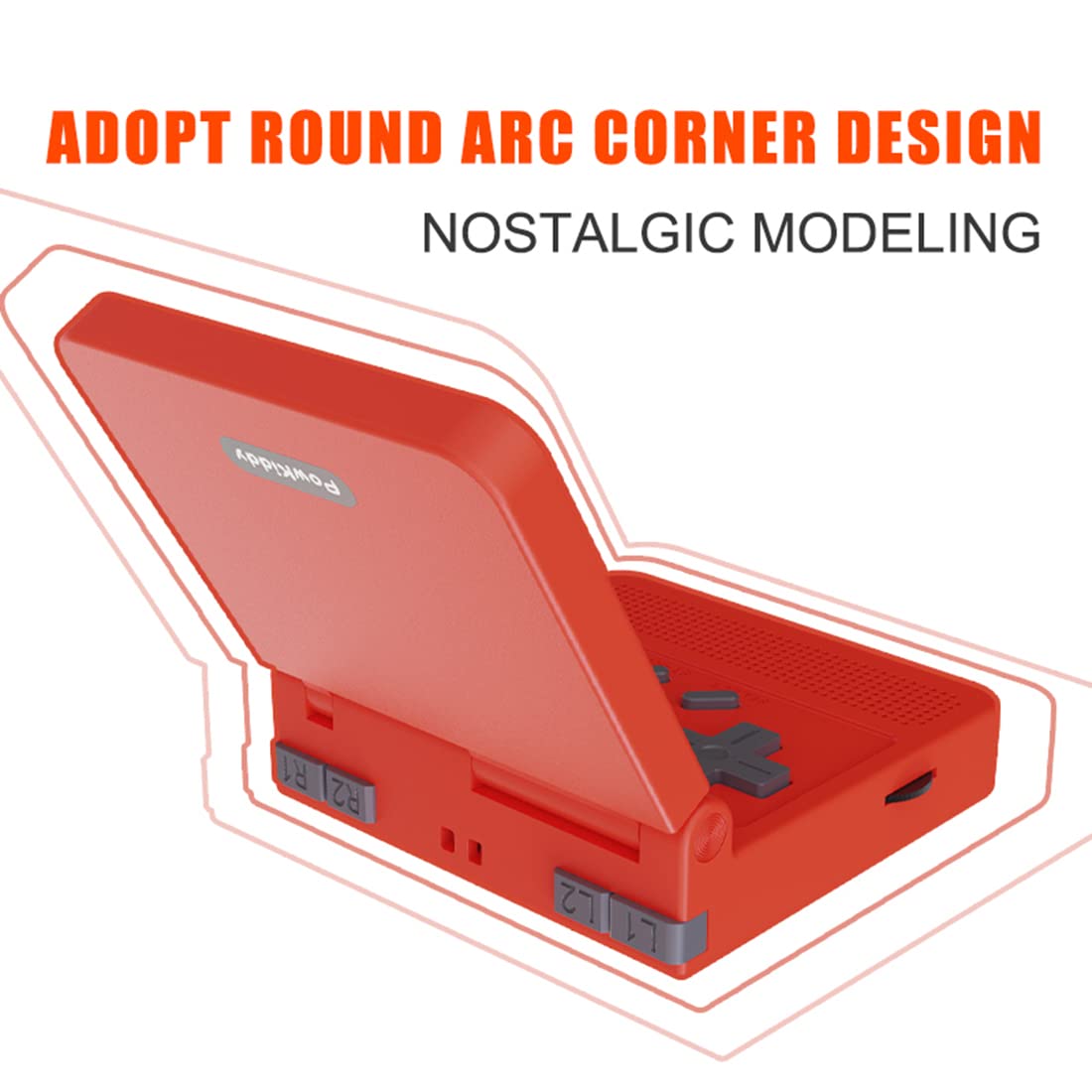 Powkiddy V90 Portable Retro Game Console - 6000 Preloaded Games, 3