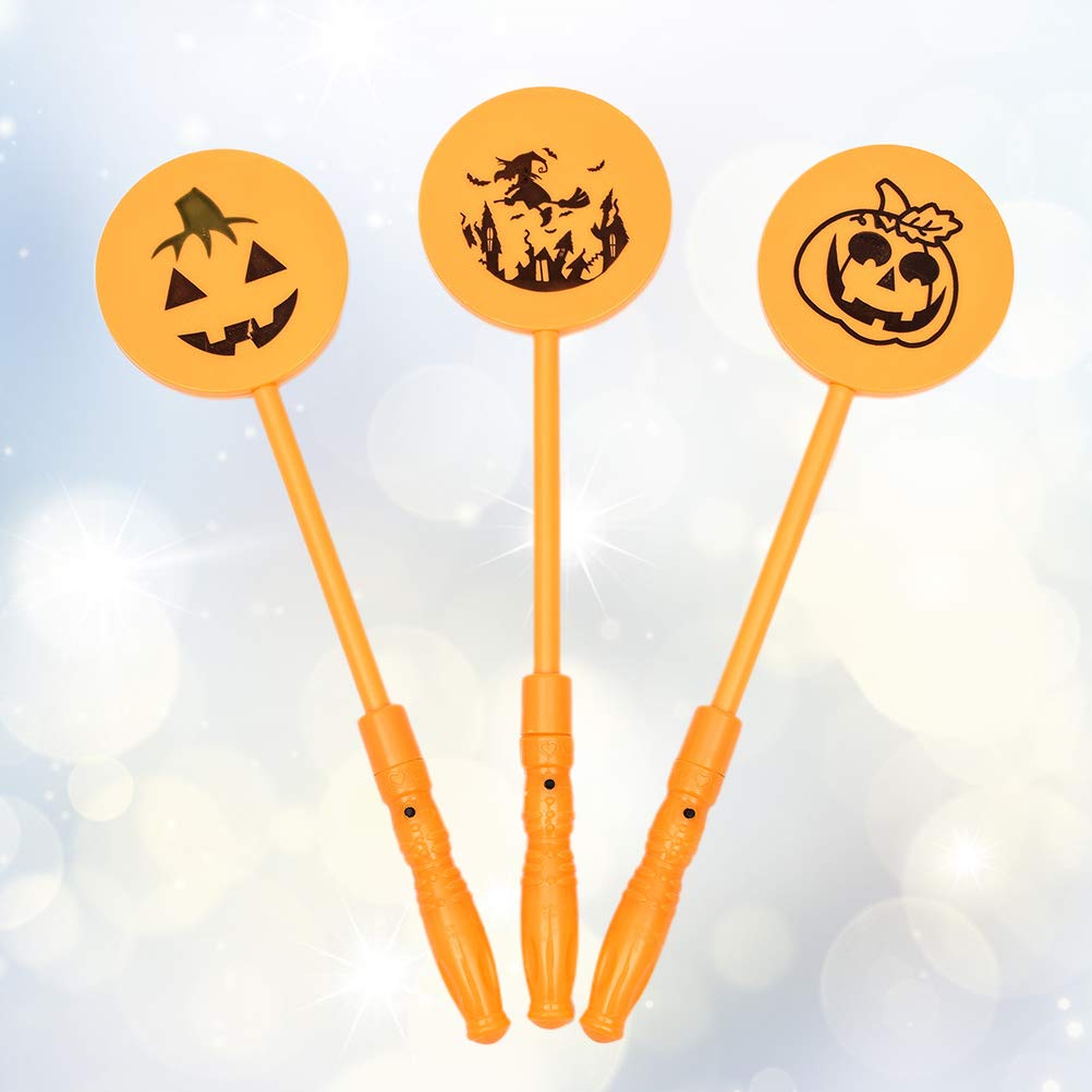 BESPORTBLE 3-Pack Glow Sticks for Babies - Bright Pumpkin Light Sticks for Halloween Decorations, Baby Toys & Child Safety - Perfect for Trick-or-Treating, Party Favors & Nighttime Play