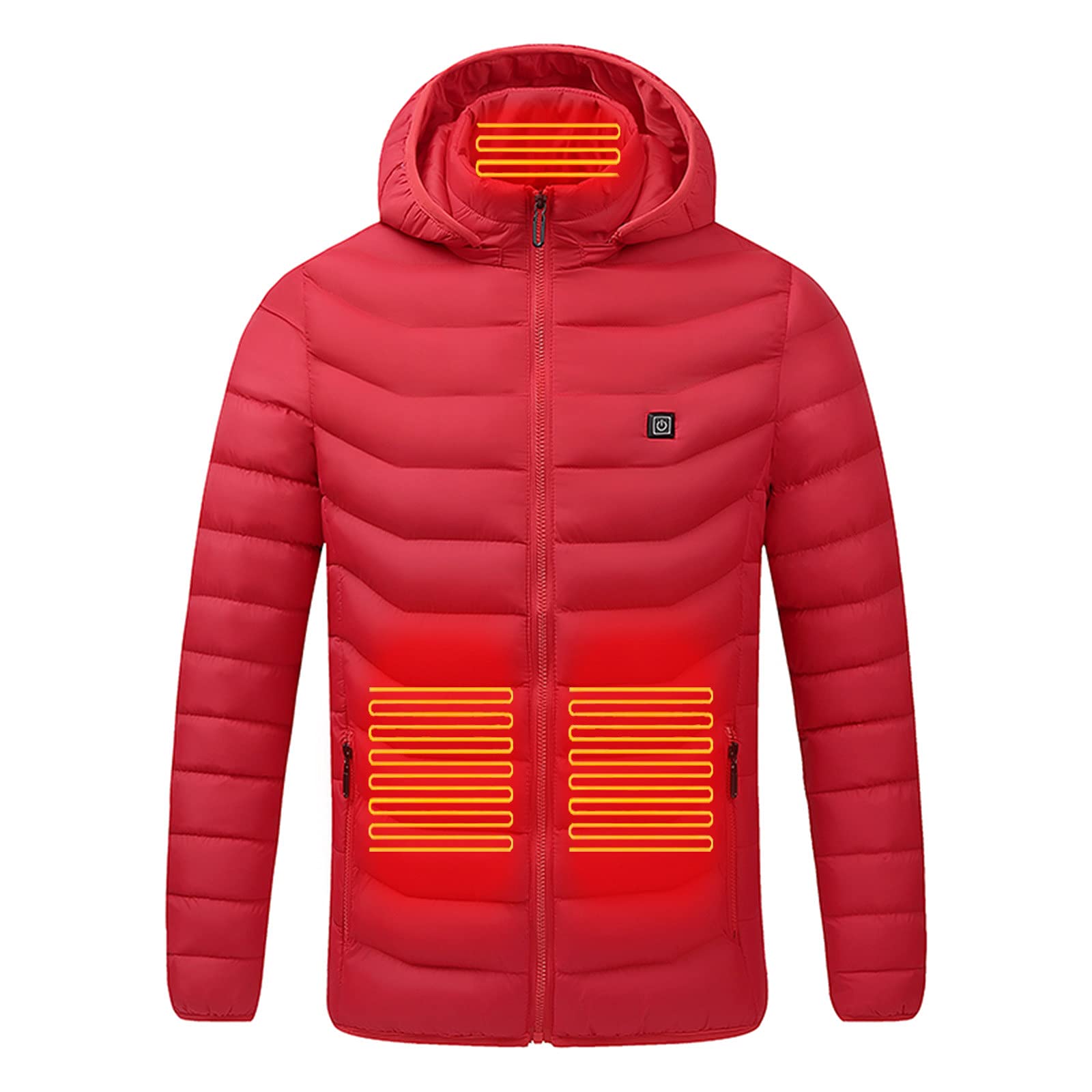 Vetitkima Heated Jacket for Men & Women - 9 Zone Electric Heating Winter Coat with USB Charging - Windproof Thermal Jacket for Outdoor Activities like Skiing, Hiking, Fishing & Motorcycle Riding