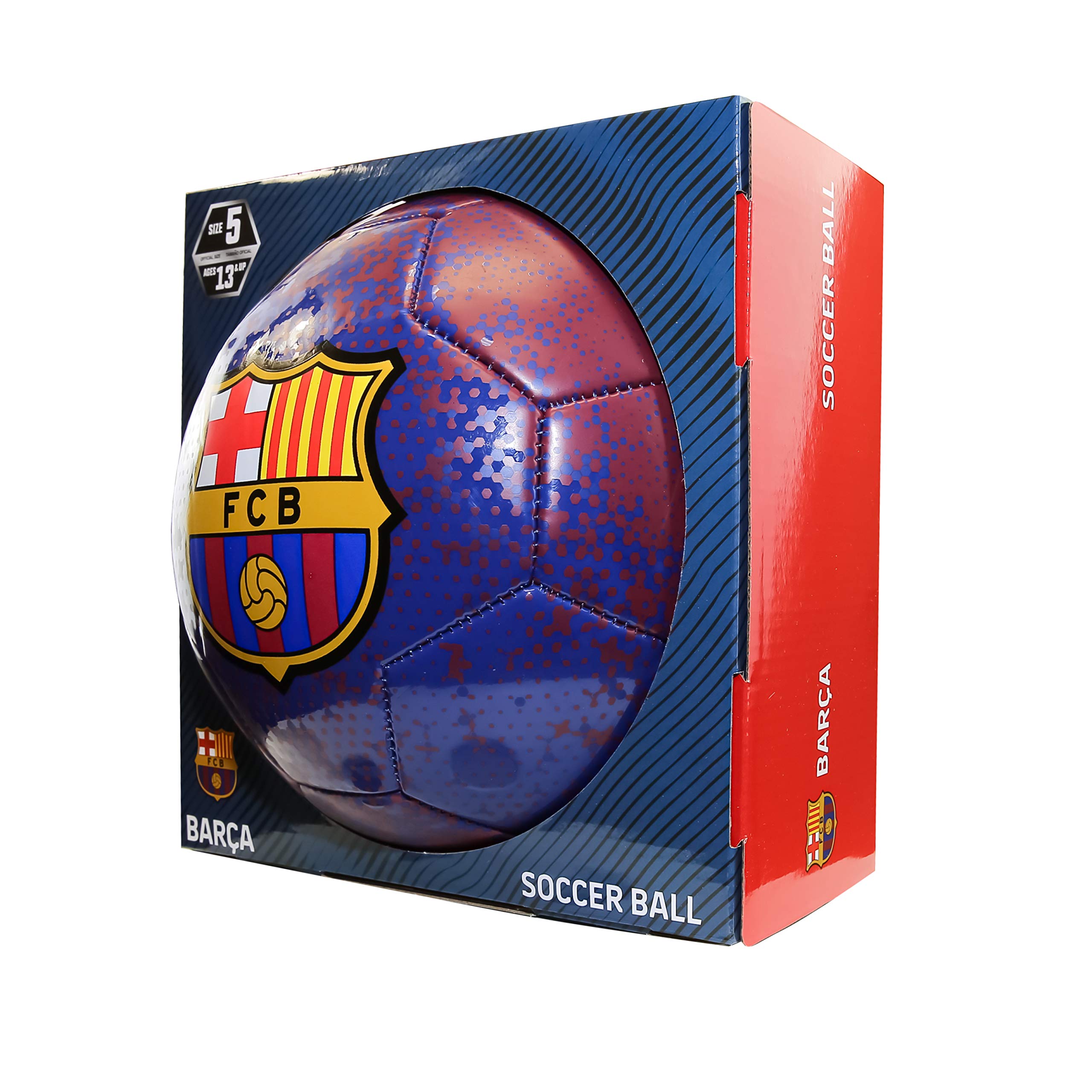 Official World Clubs Pro Training Soccer Ball - Size 5 for Outdoor Football Games & Practice - Perfect for Fans, Players & Team Training Sessions