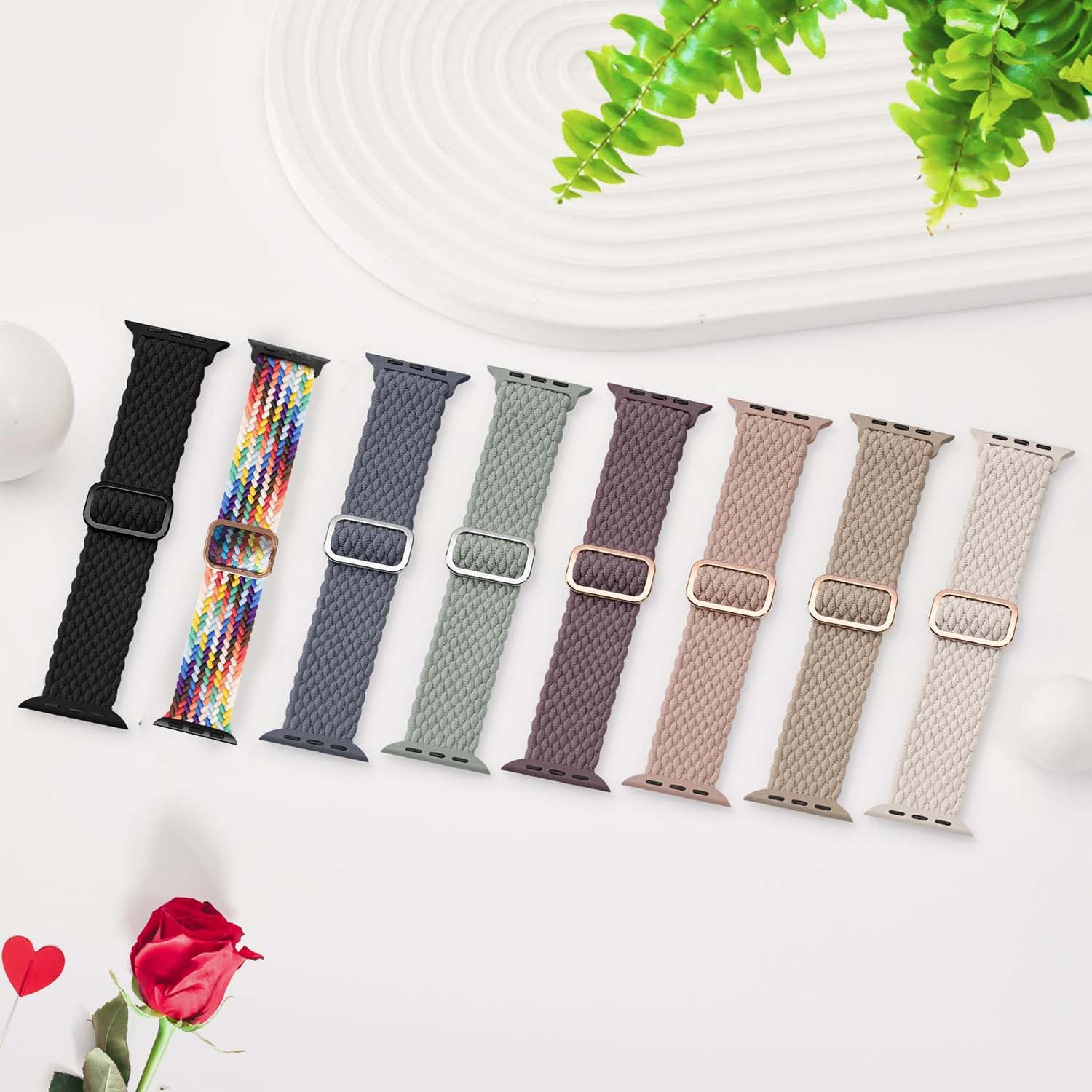 Stretchy Adjustable Solo Loop Band for Apple Watch 38mm 40mm 41mm 42mm 44mm 45mm 49mm - Elastic Braided Nylon Strap Compatible with iWatch Series SE 8 7 6 5 4 3 2 1 - Perfect for Workouts, Running & Everyday Wear (Unisex Design for Men & Women)