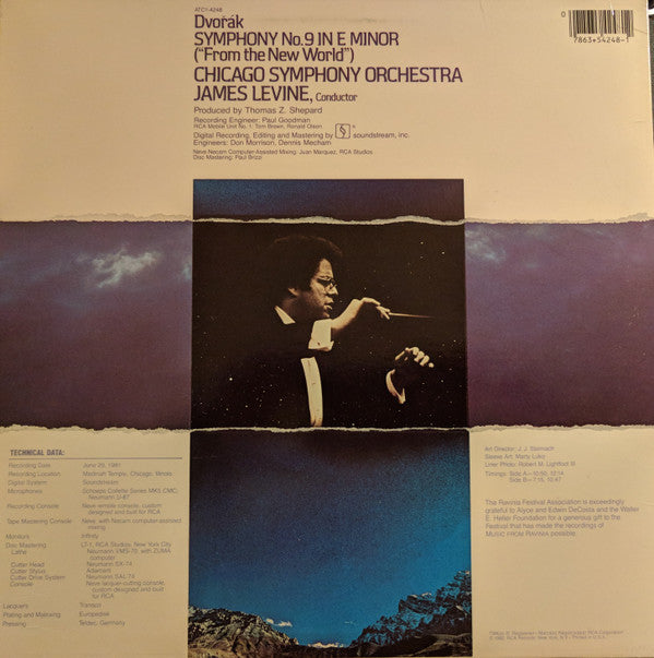 Antonín Dvořák New World Symphony LP Album - Chicago Symphony Orchestra Conducted by James Levine (NM/M Condition) - Perfect for Classical Music Collectors & Vinyl Enthusiasts