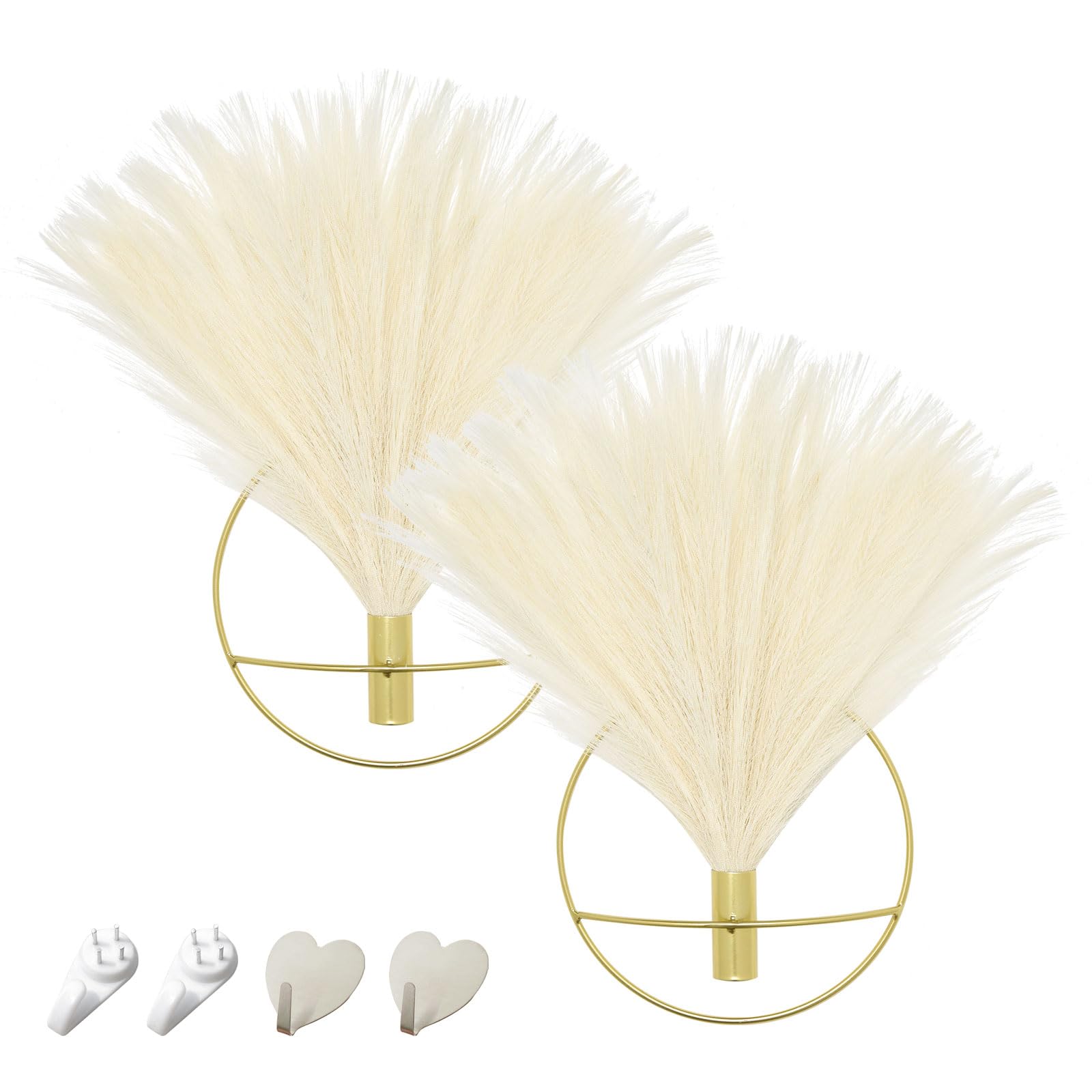 Boho Wall Decor 2 Pack Gold - Metal Wall Art for Living Room & Bedroom