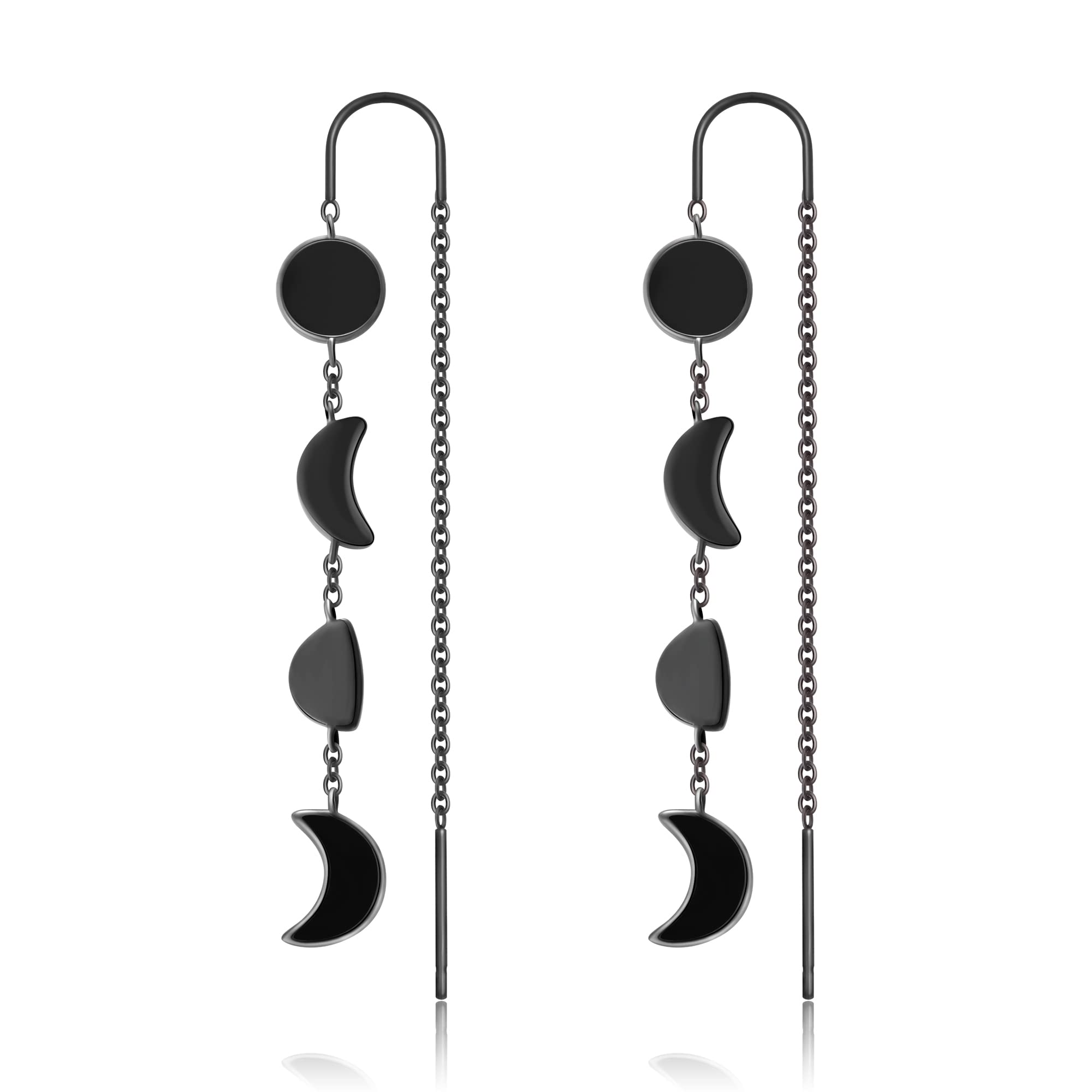 2 Pairs S925 Sterling Silver Threader Earrings for Women - Lightweight Dangle Drop Earrings, Hypoallergenic Minimalist Jewelry - Perfect for Anniversary, Christmas Gifts & Everyday Wear