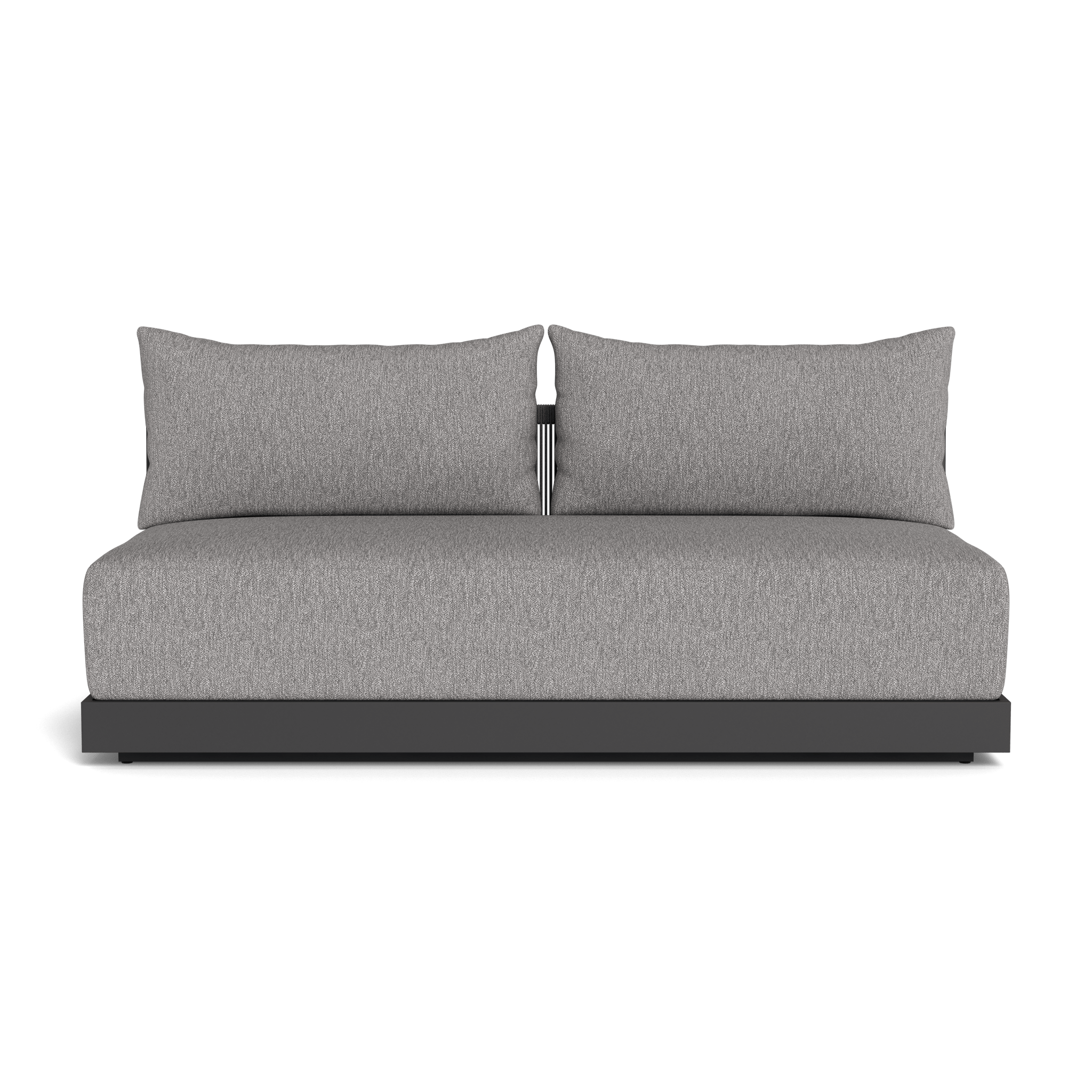 Antigua 2-Seat Armless Sofa - Modern Compact Loveseat for Small Spaces, Living Room, Apartment, or Office - Comfortable Fabric Upholstery for Relaxing and Lounging
