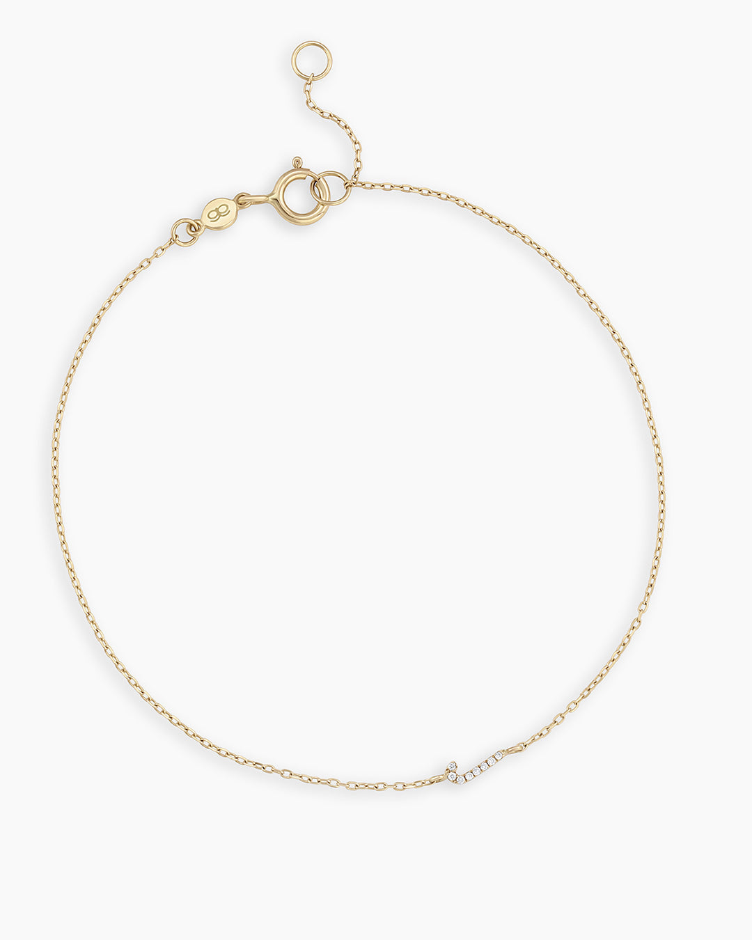 Diamond Pavé Alphabet Bracelet - Personalized Initial Letter Bracelet for Women, Sterling Silver or Gold Plated, Elegant Gift for Birthday, Anniversary, Valentine's Day | Perfect for Everyday Wear & Special Occasions