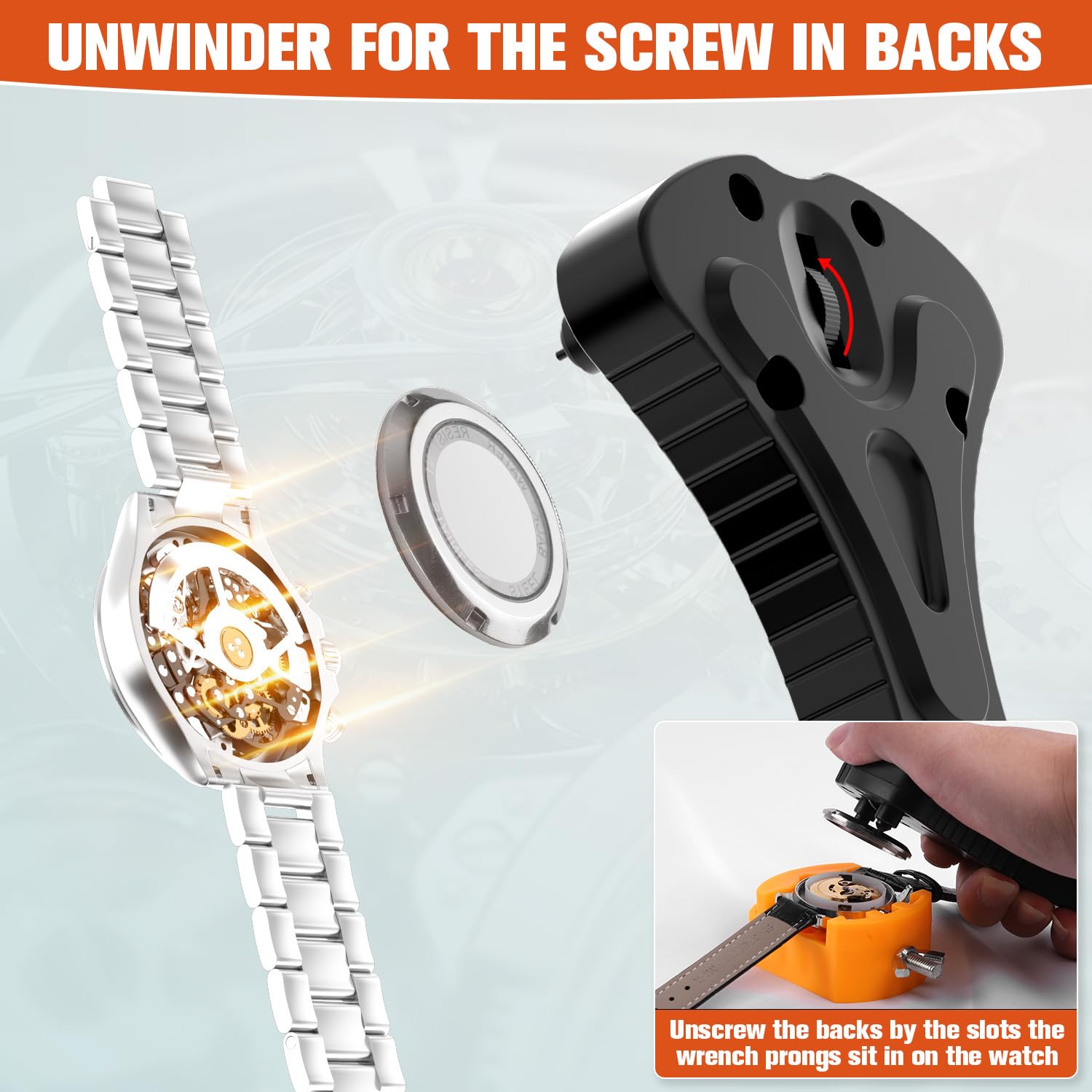 BYNIIUR Watch Repair Kit - Battery & Band Tool Kit for Watch Replacement & Maintenance