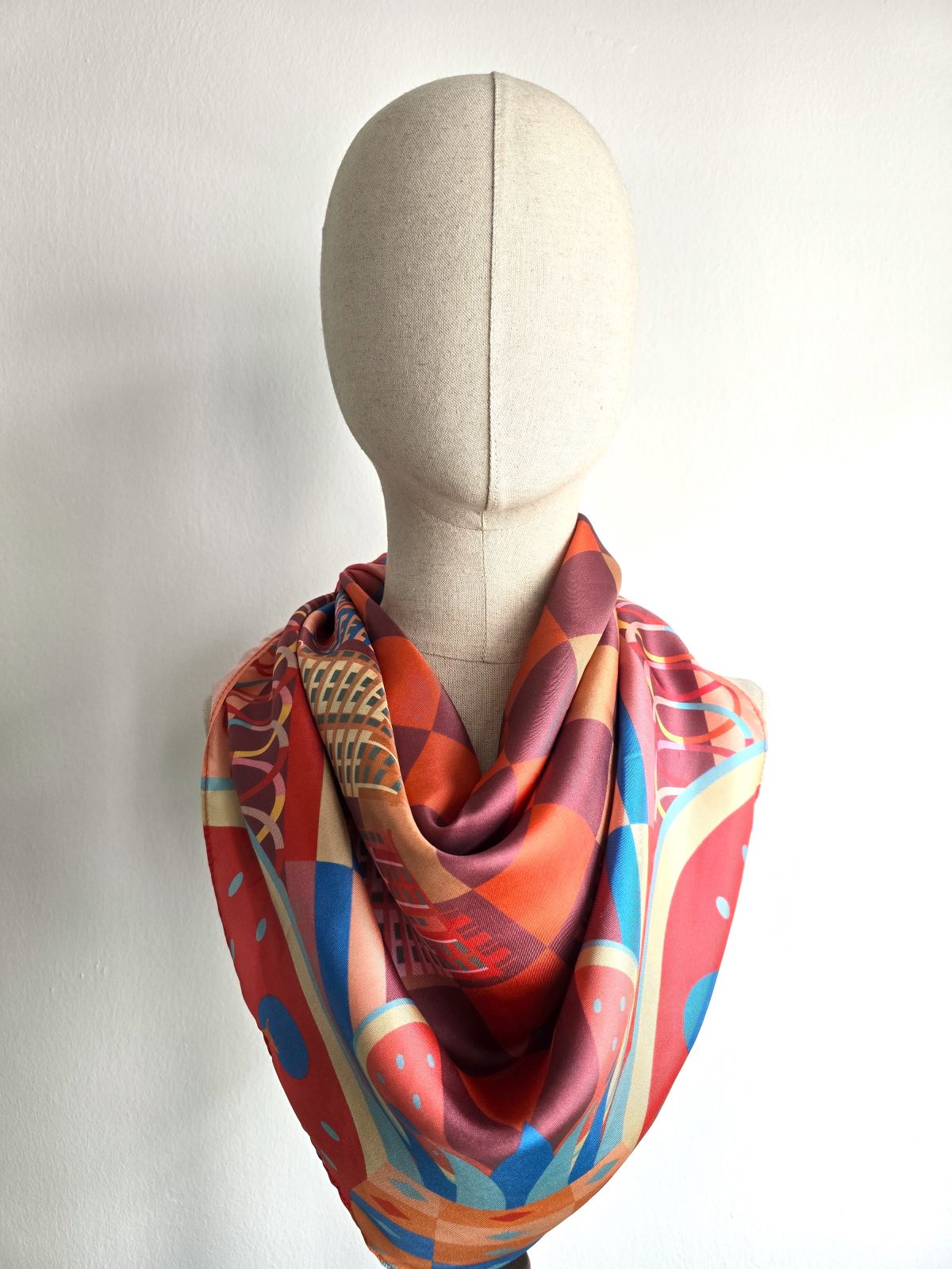 Elegant Playground Memories Silk Scarf - Soft & Lightweight Fashion Accessory for Women - Perfect for Office, Travel & Special Occasions
