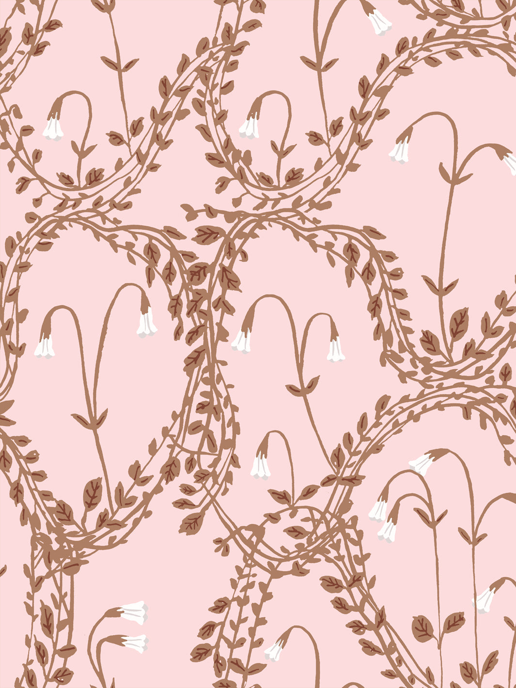 Linnea Floral Wallpaper by Sarah Jessica Parker - Pink Slipper Design for Elegant Bedroom & Living Room Decor