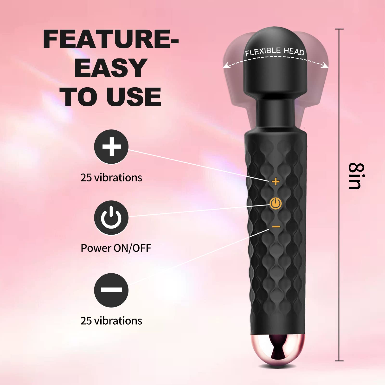 Powerful Clitoral Vibrator for Women - 25 Vibration Modes, Waterproof G-Spot & Clit Stimulator, Realistic Magic Dildo - Perfect for Solo Play, Couples & Sensual Massage