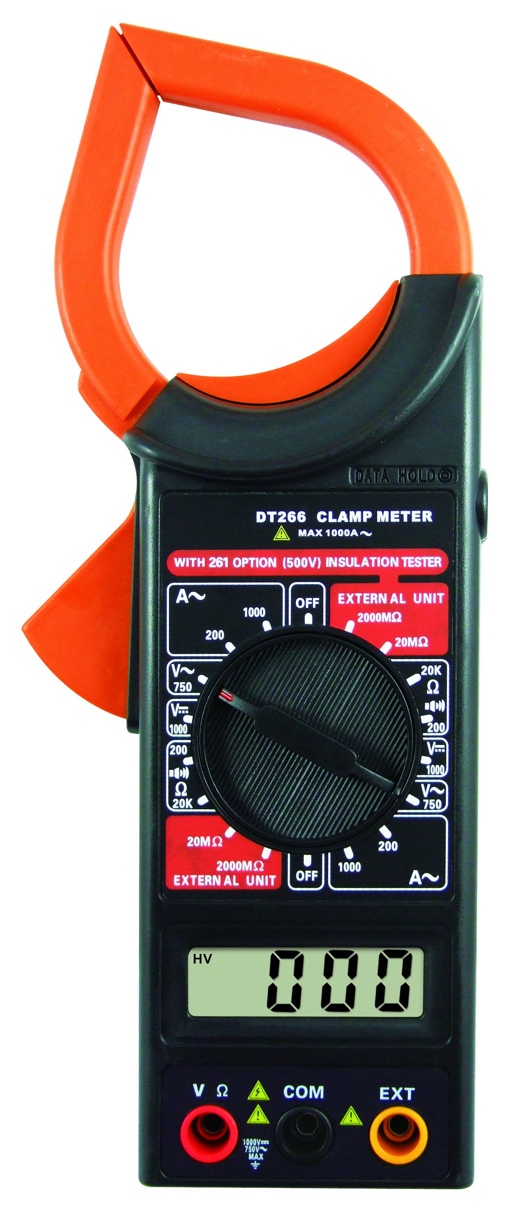 DT266 Digital Clamp Meter - AC/DC Current Voltage Resistance Multimeter with Temperature Measurement | Perfect for Electricians, HVAC Technicians & DIY Home Electrical Testing
