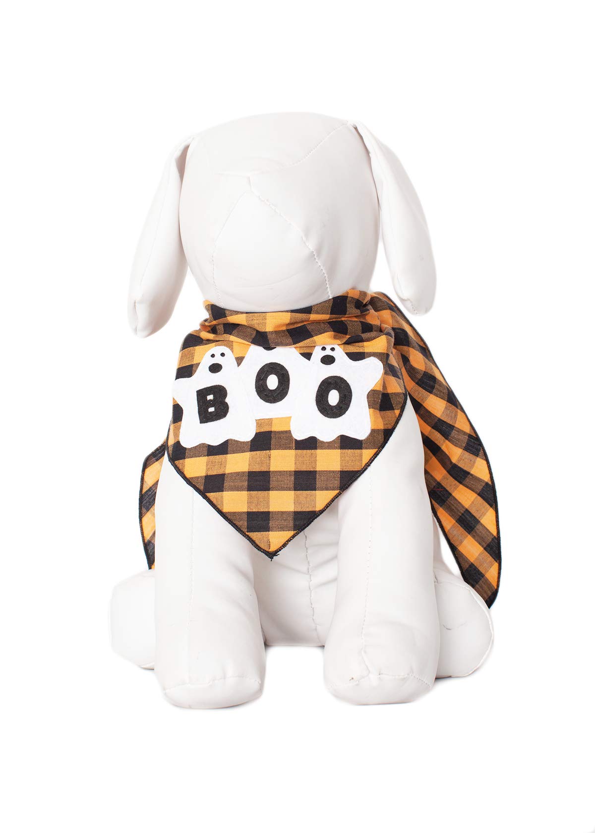 Halloween Dog Bandanas for Medium to Large Dogs - Boo & Ghouls Print, 100% Cotton Pet Bandana for Costume Parties, Trick or Treat & Photo Props