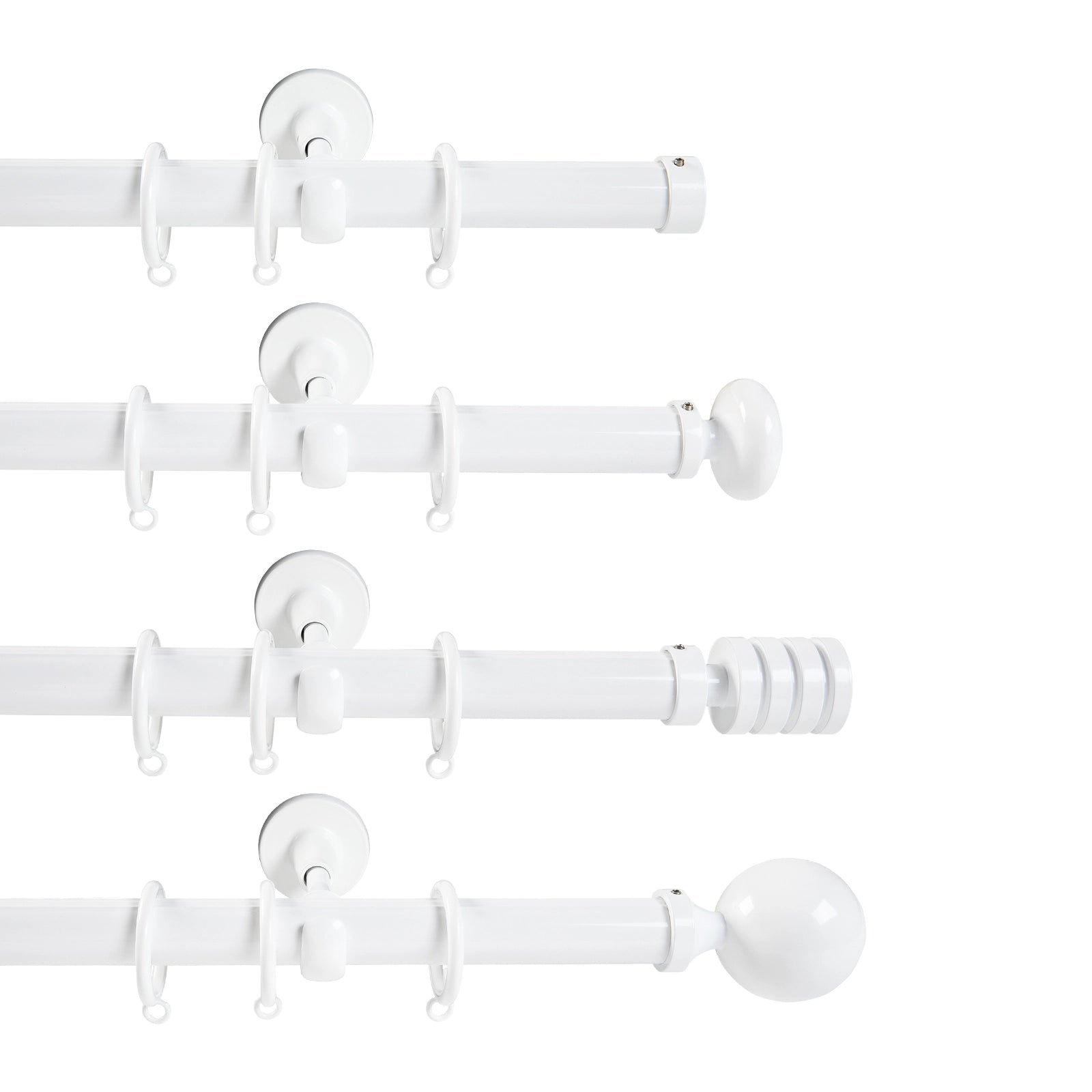 Kelvin Single Window Curtain Rod - Adjustable Tension Rod for Windows, No Drill Easy Installation, Perfect for Bedroom, Living Room & Kitchen Decor