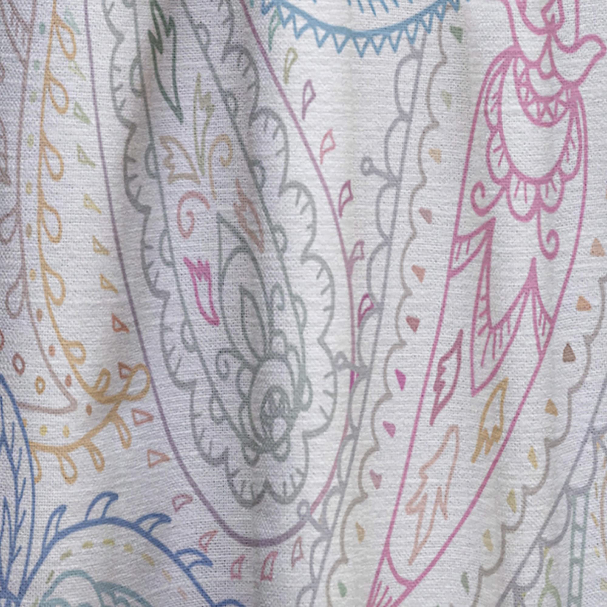 DesignQ Thermal Insulated Curtains - Indian Paisley Pattern Single Panel 52x90 - Elegant Window Treatments for Bedroom & Living Room | Perfect for Home Decor, Light Blocking & Energy Efficiency