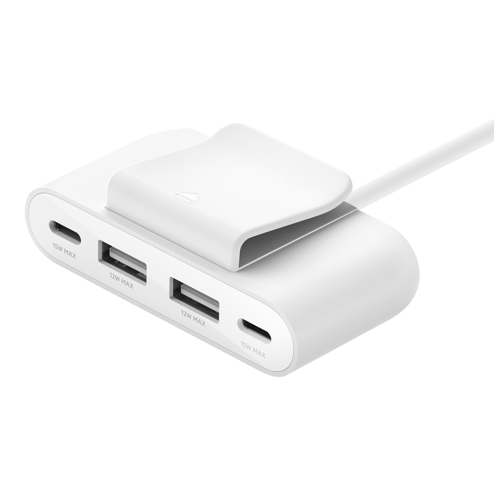 Belkin 4-Port USB BoostCharge Power Extender - Fast Charging for Phones, Tablets & More | Home, Office & Travel Use