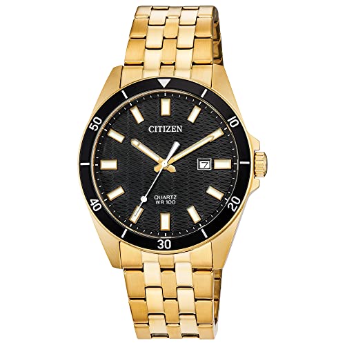 Gold Bracelet, Black Dial