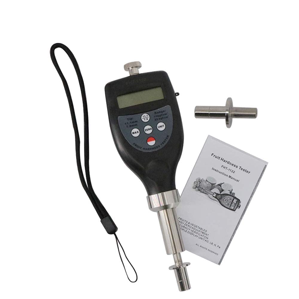 FHT-1122 Digital Fruit Penetrometer - Portable Fruit Hardness Tester for Apples, Pears, Peaches | Accurate Fruit Firmness Measurement for Agriculture, Food Quality Control & Harvest Timing