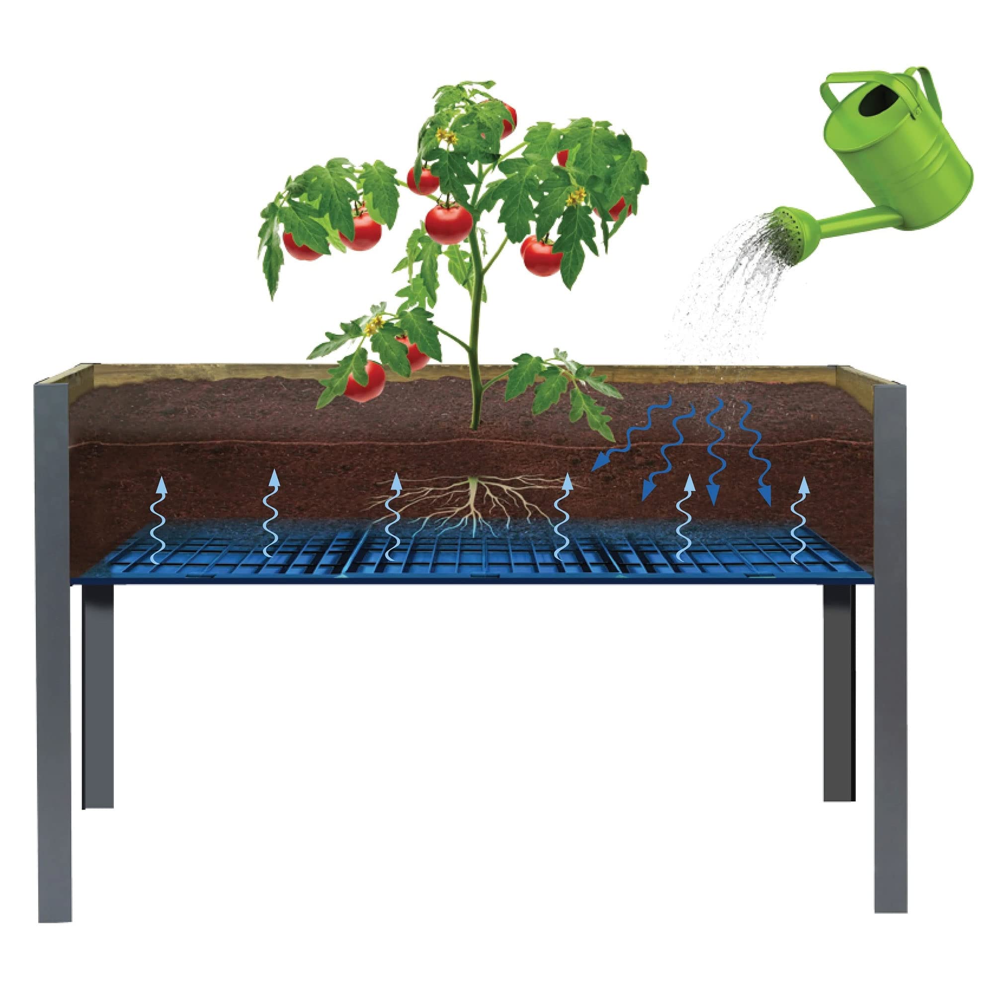Premium CedarCraft Elevated Spruce Planter Box with Greenhouse Cover - 21